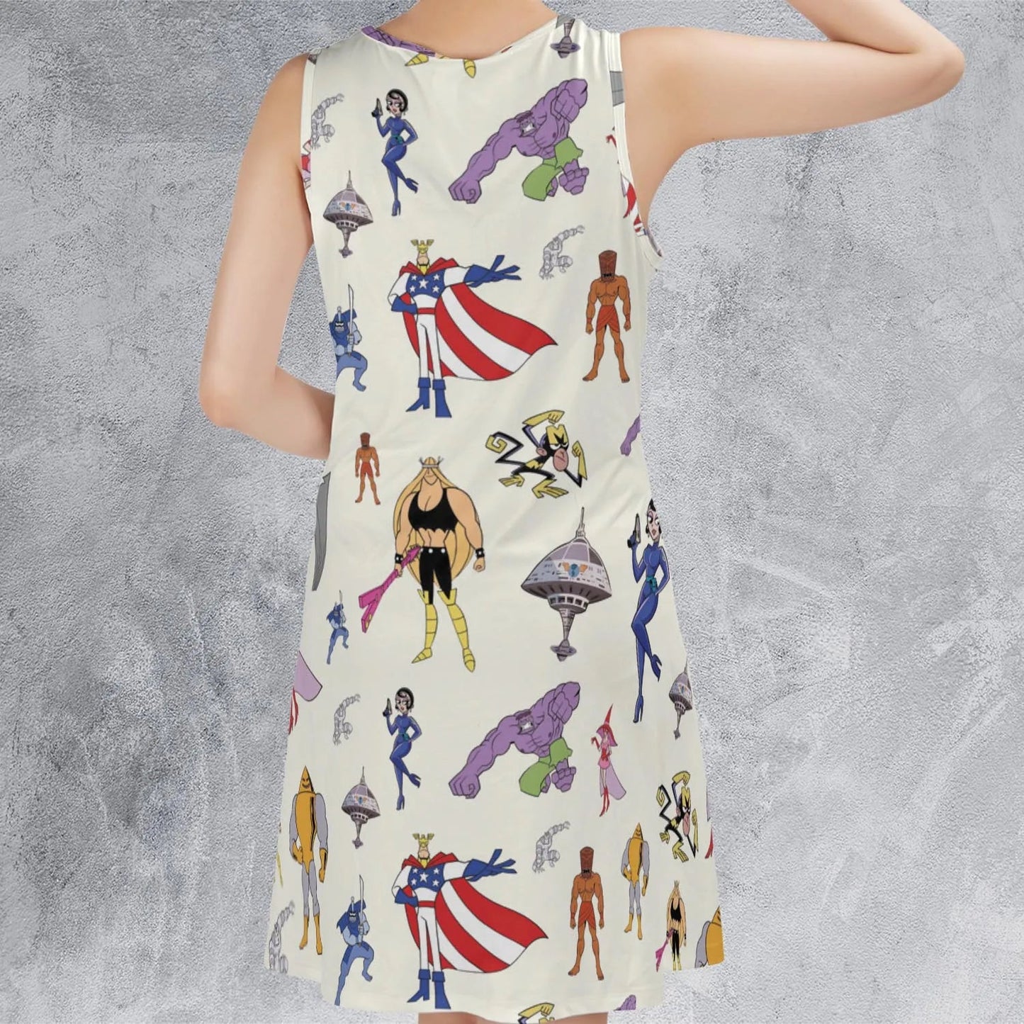 Casual Sleeveless Dress - BUW88RMN
