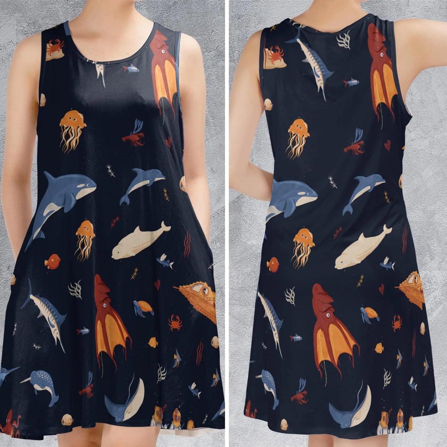 Casual Sleeveless Dress - NAL32KT5