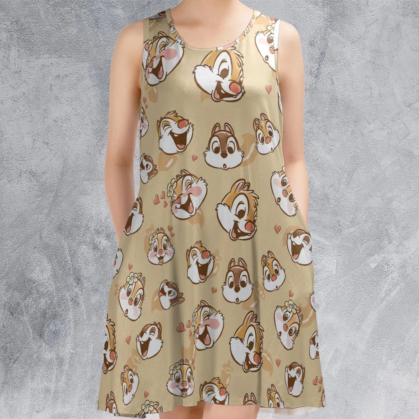 Casual Sleeveless Dress - PNY92T3W