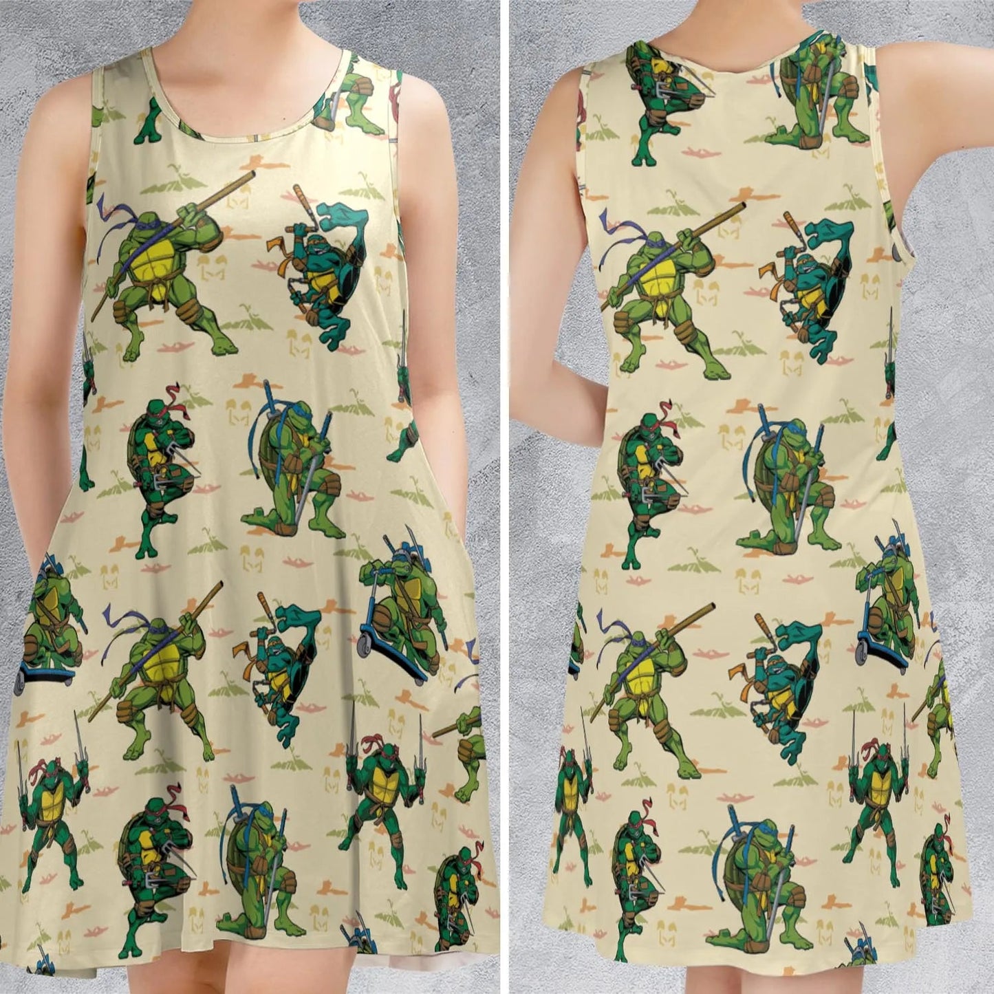 Casual Sleeveless Dress - W2V36TM9