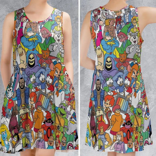 Casual Sleeveless Dress - CBJUW468