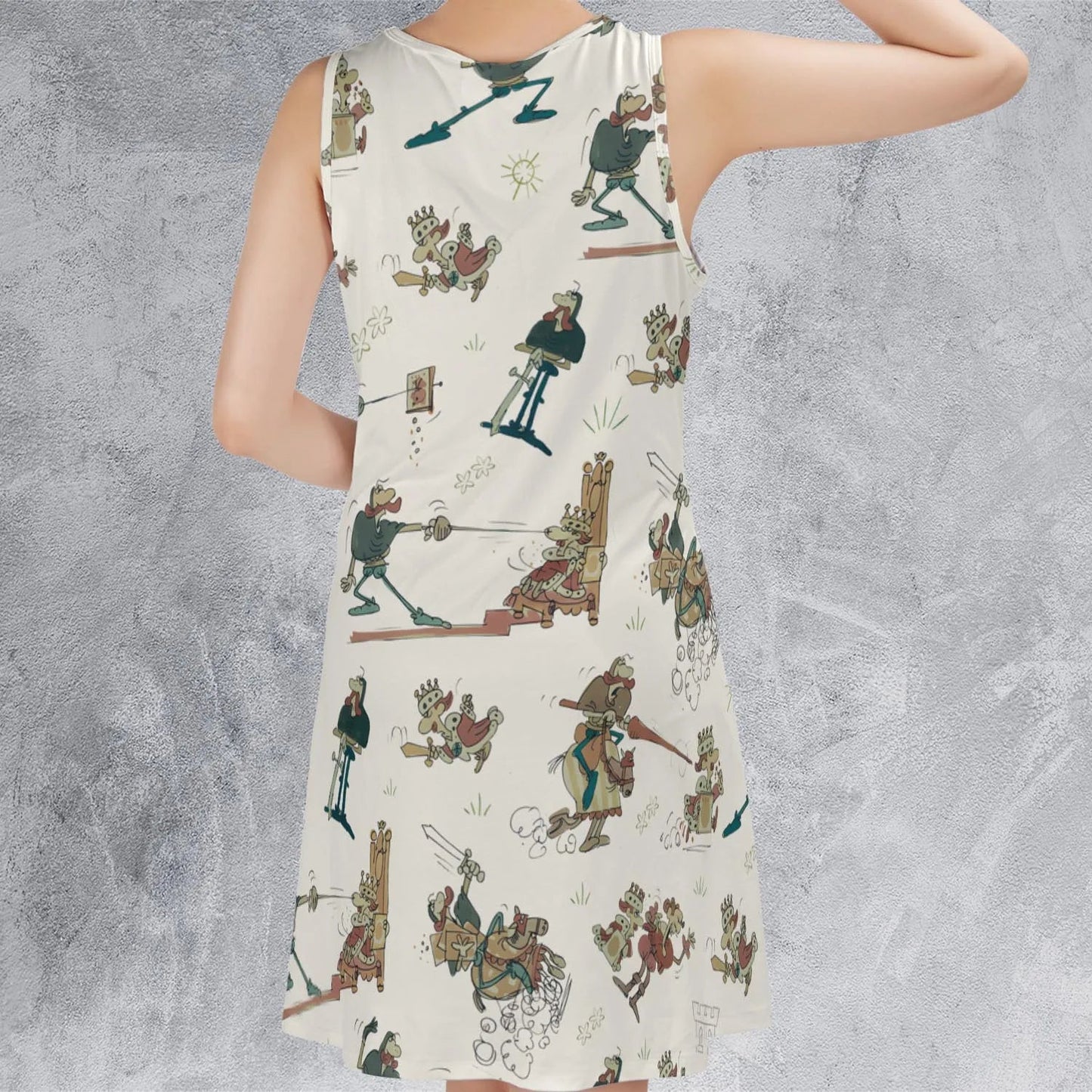 Casual Sleeveless Dress - BY3QM7SA