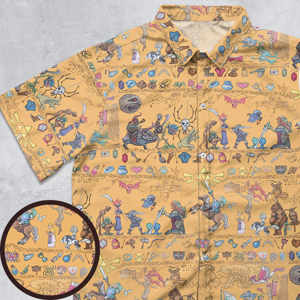 Short Sleeve Button Shirt - CZDSKYXL