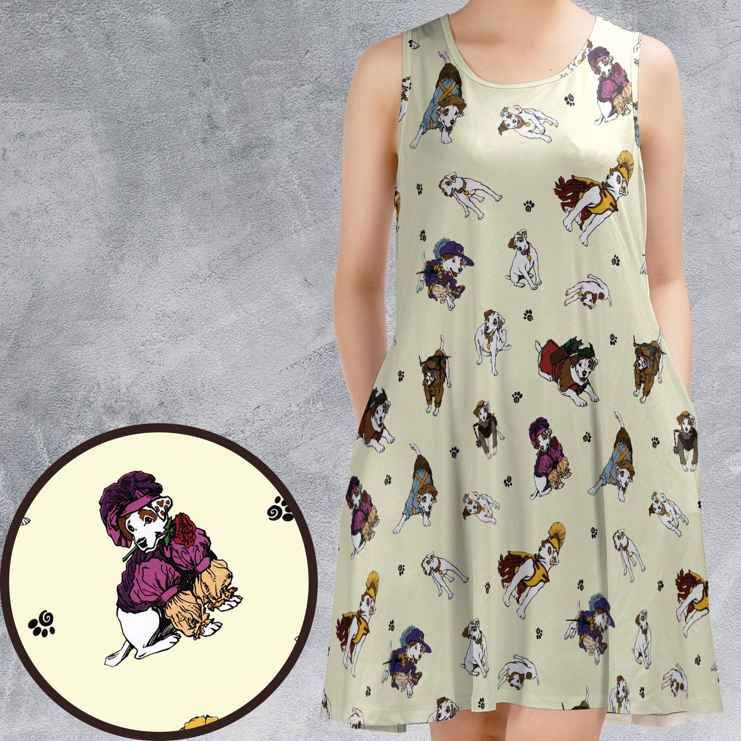 Casual Sleeveless Dress - Y9XKC7VB