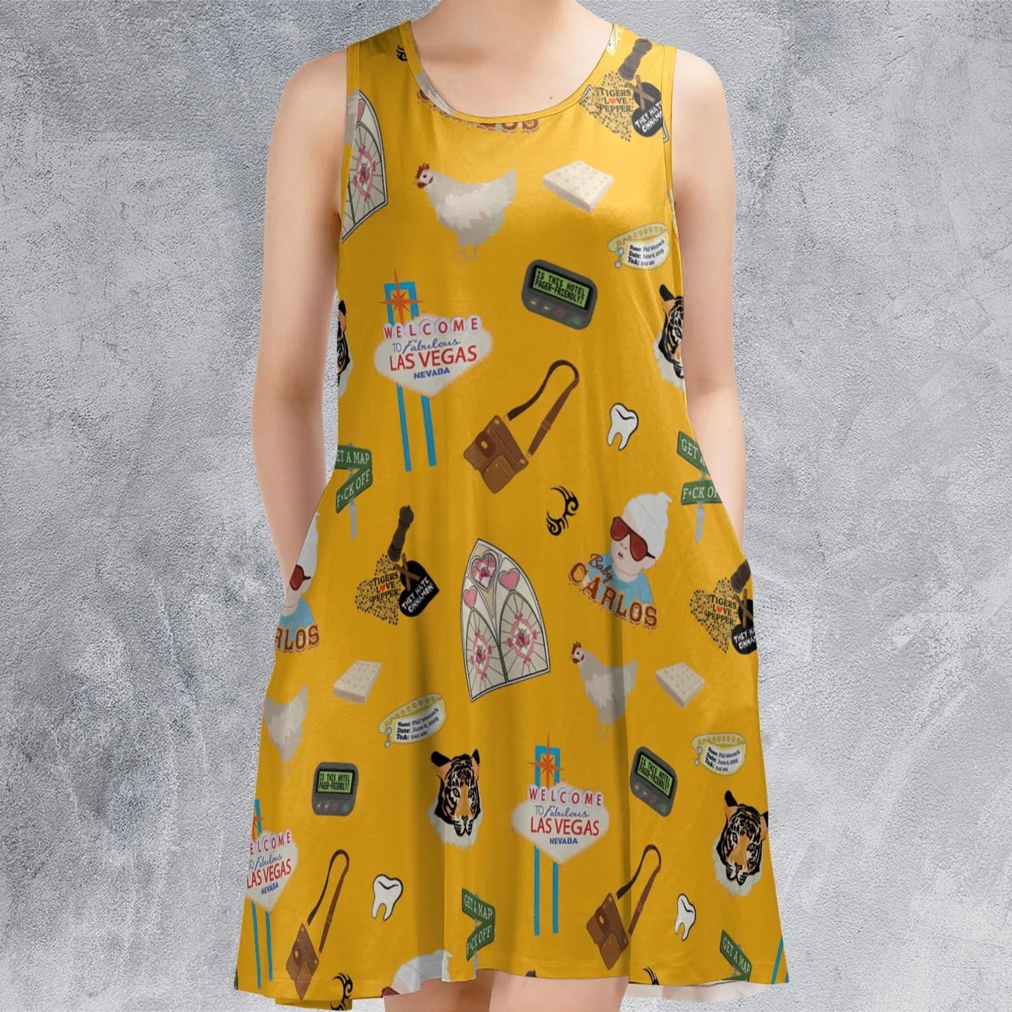 Casual Sleeveless Dress - V667KCQE