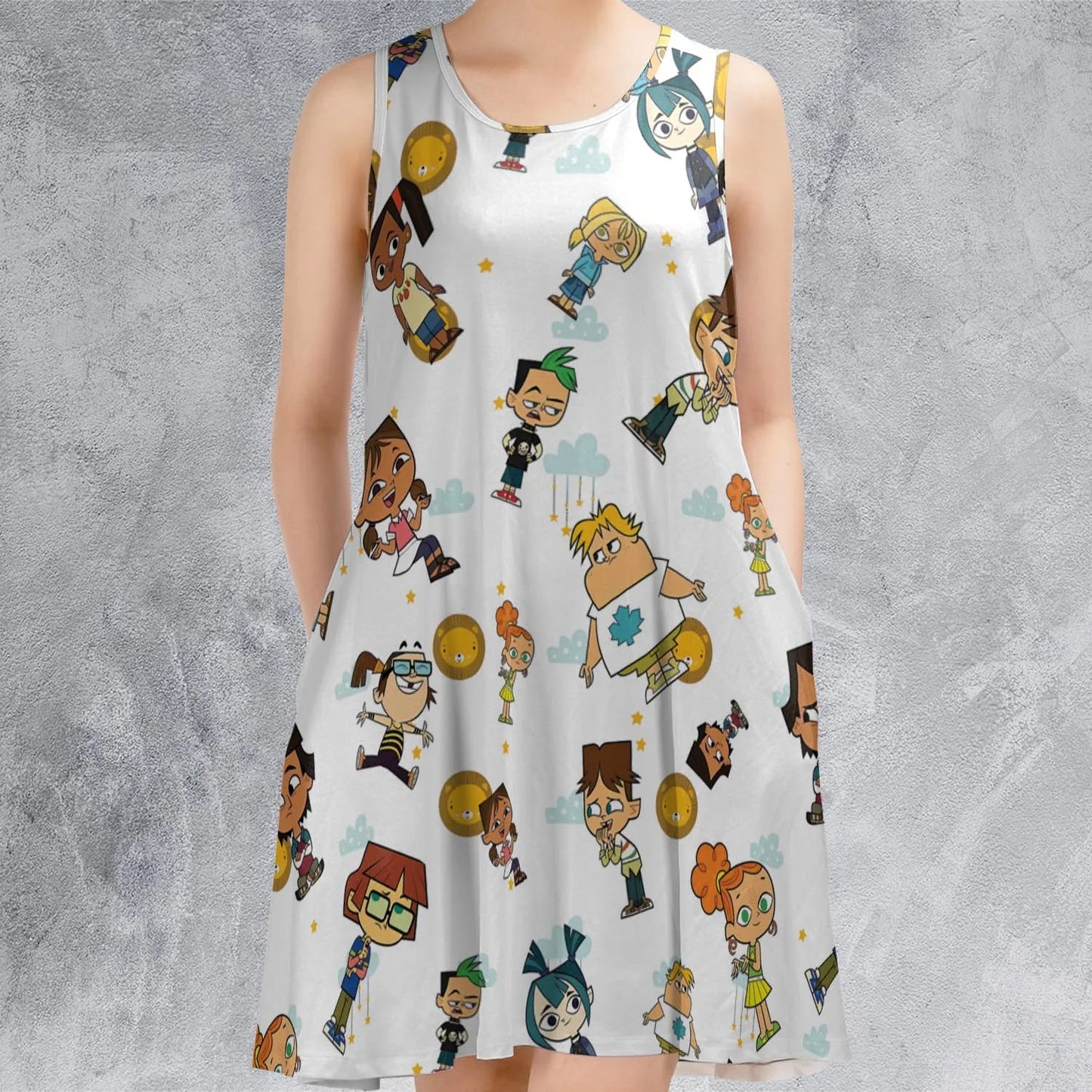 Casual Sleeveless Dress - 8K3EZPLG