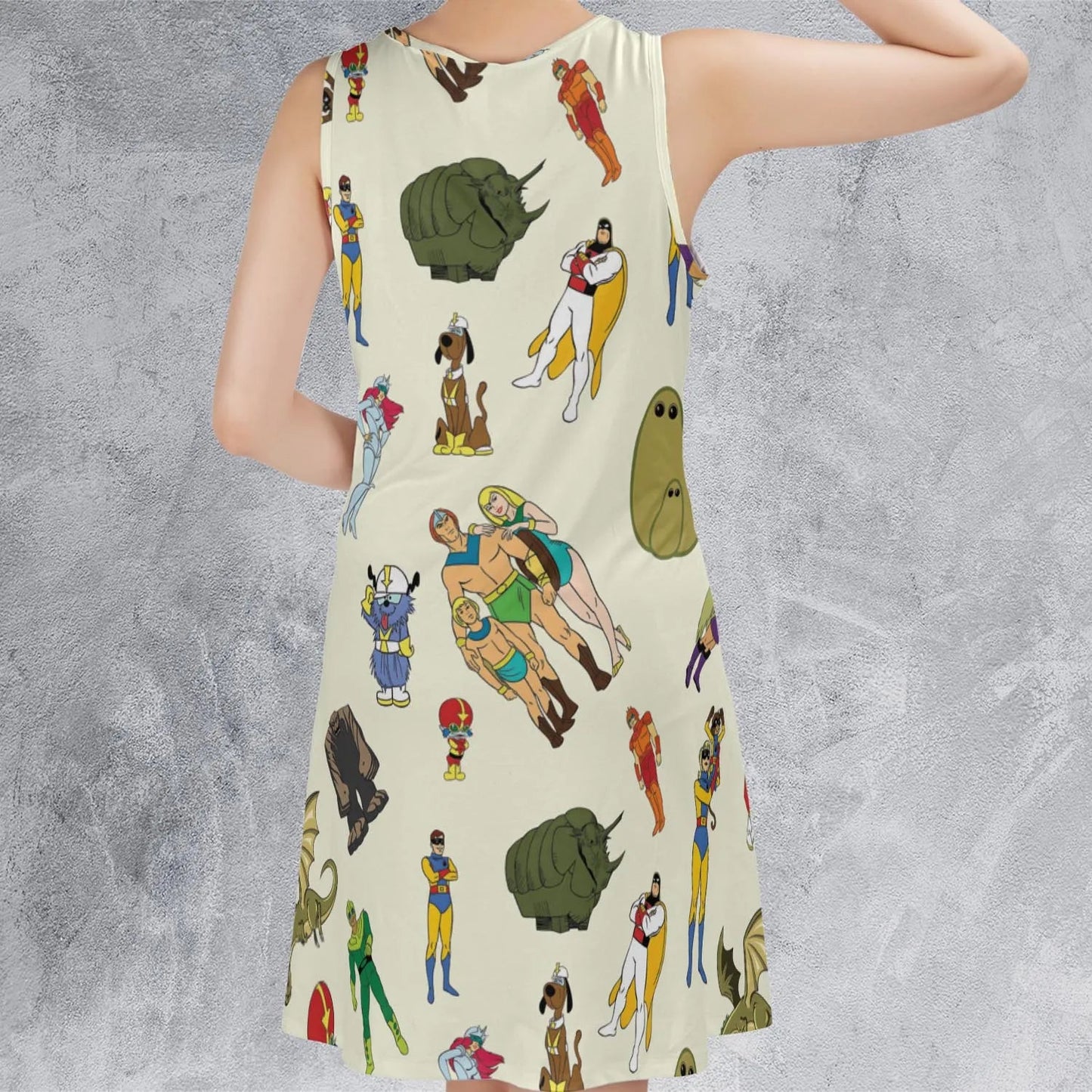 Casual Sleeveless Dress - 89N6DA4X