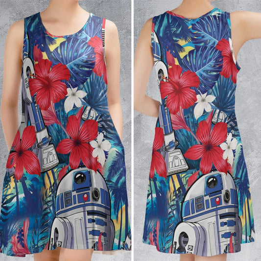 Casual Sleeveless Dress - 8FYKJ84W