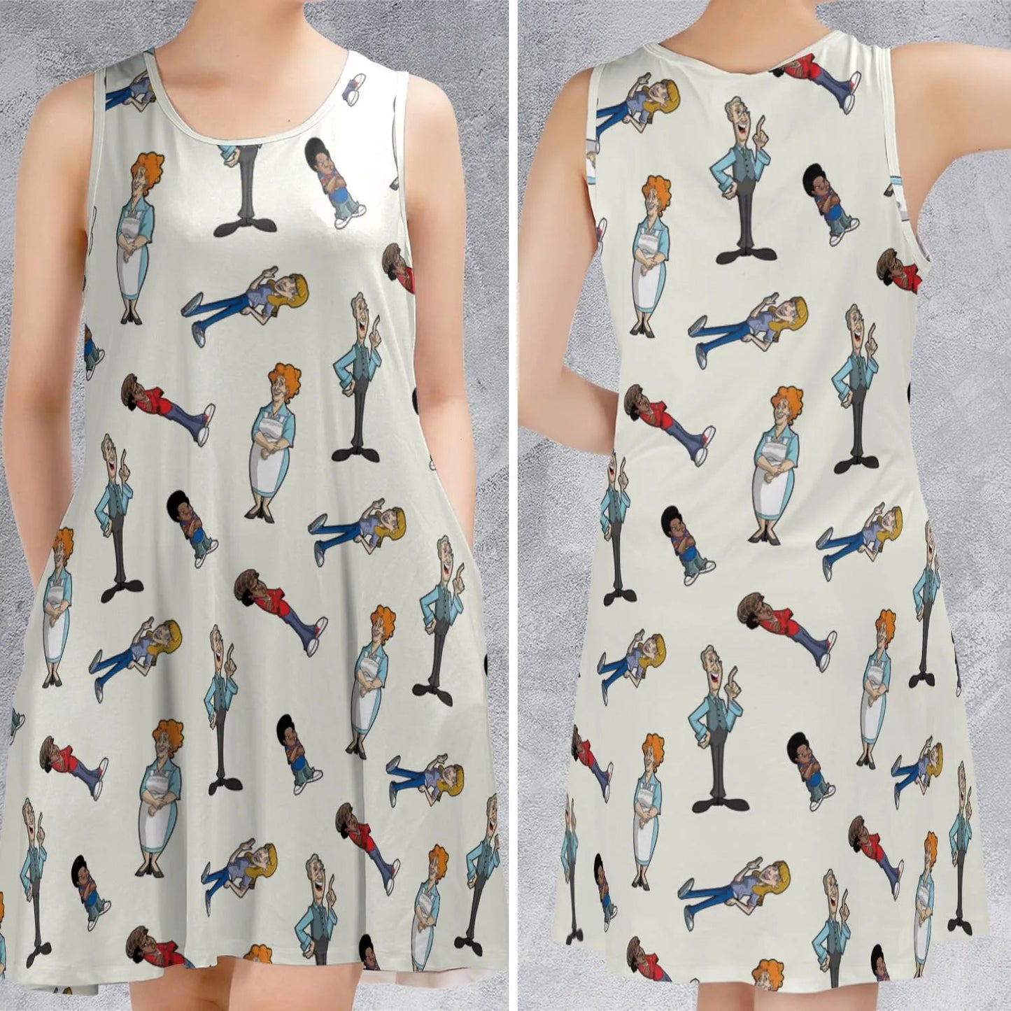Casual Sleeveless Dress - SXEQWBSG