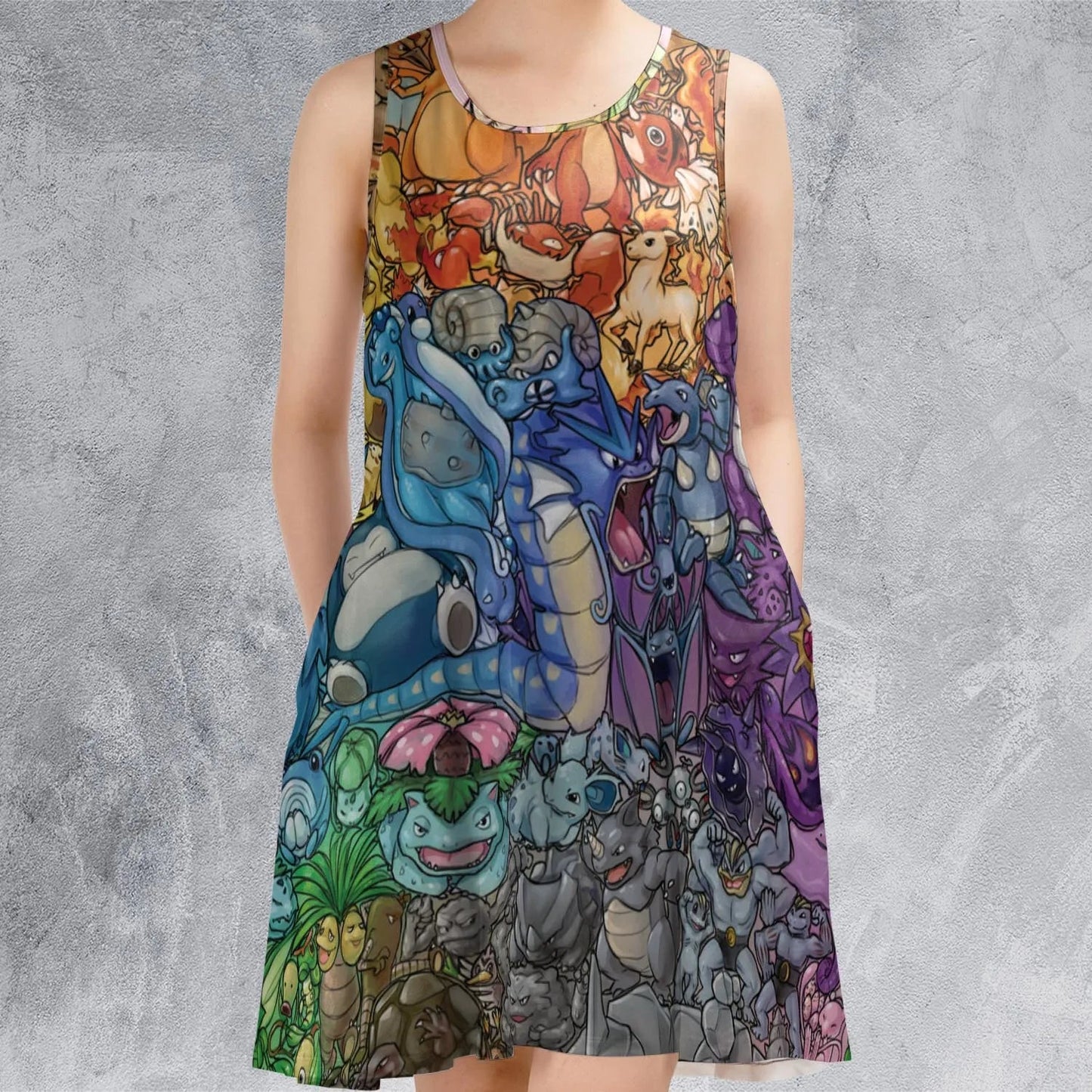 Casual Sleeveless Dress - W1C7CDE7