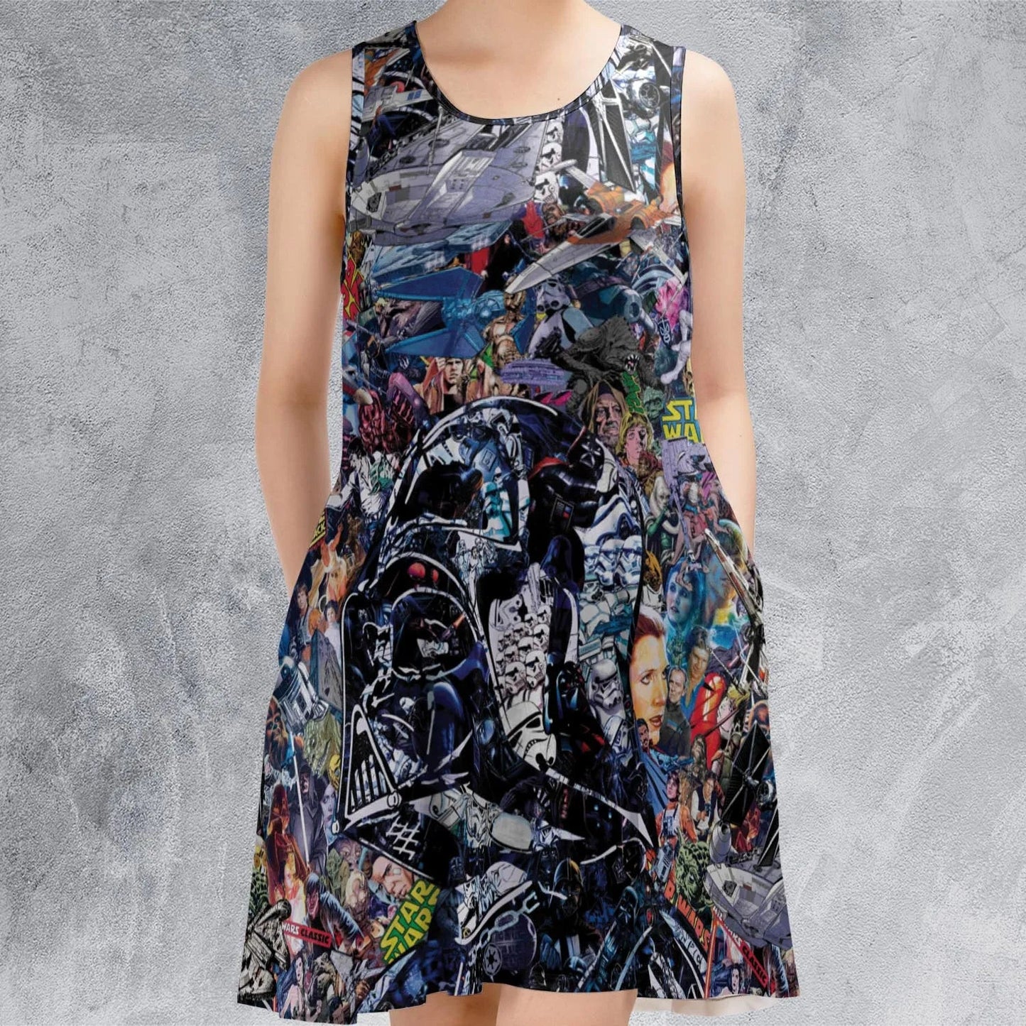 Casual Sleeveless Dress - U467KQF1