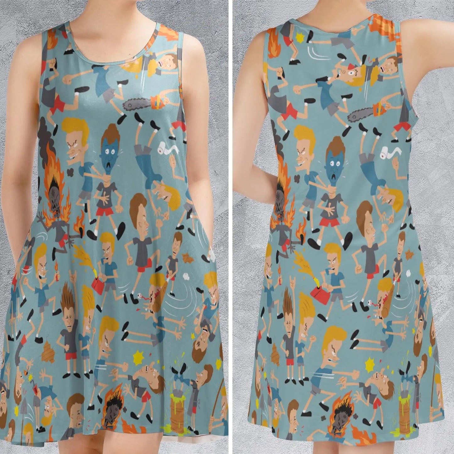 Casual Sleeveless Dress - GD6N6NDK