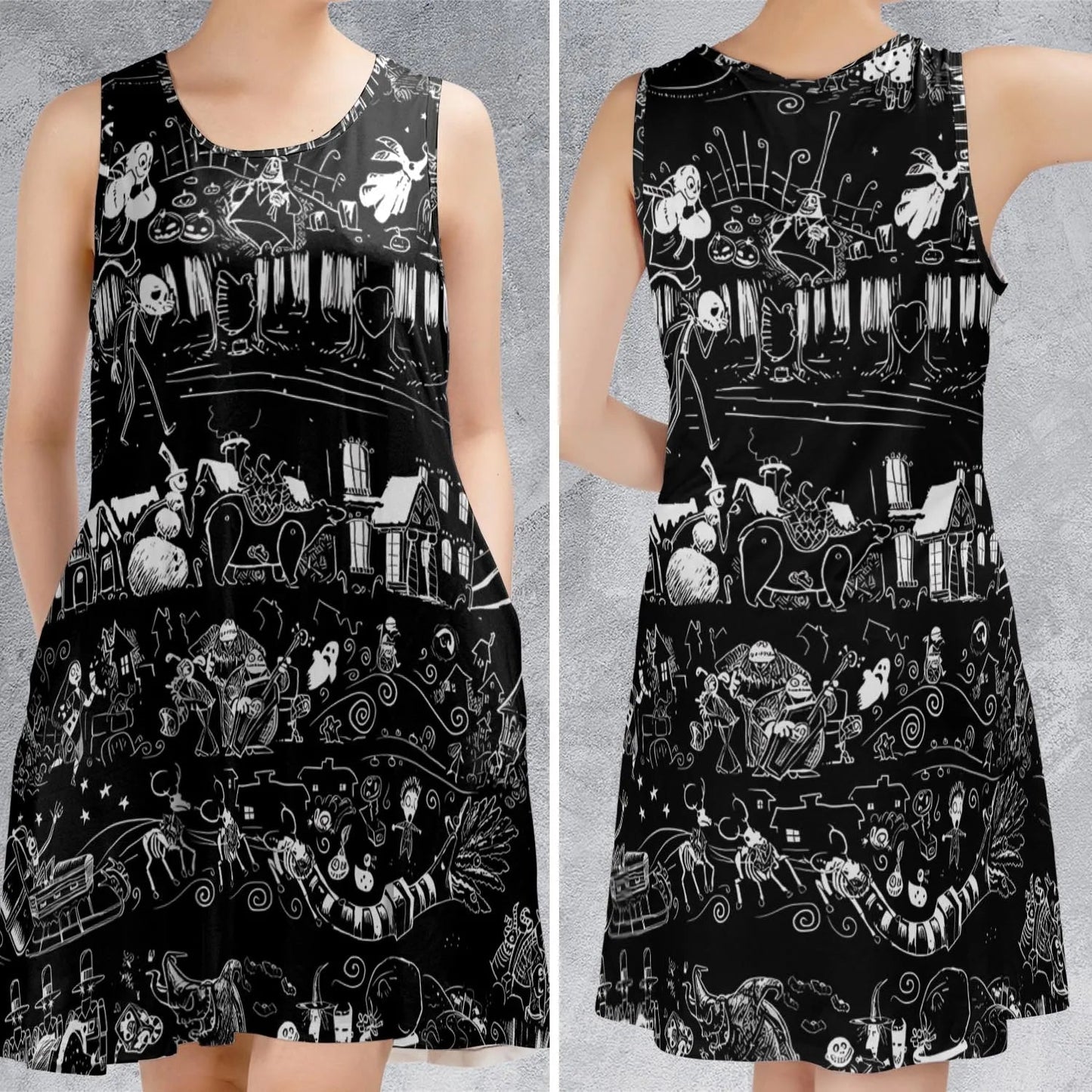 Casual Sleeveless Dress - X5VXLL3U