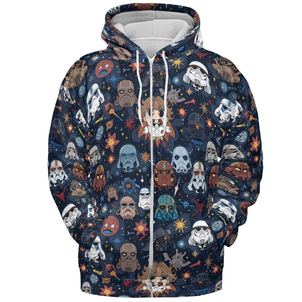 All-over Print Hoodie - SJK6EW5H -  - 3