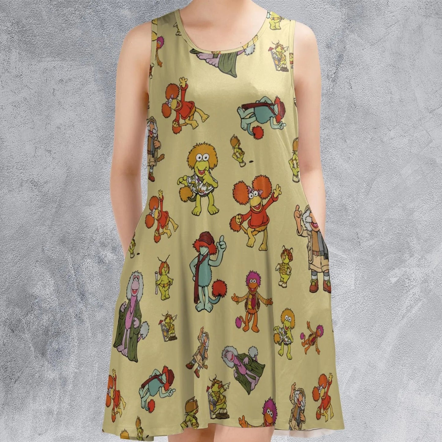 Casual Sleeveless Dress - RJKW78QW