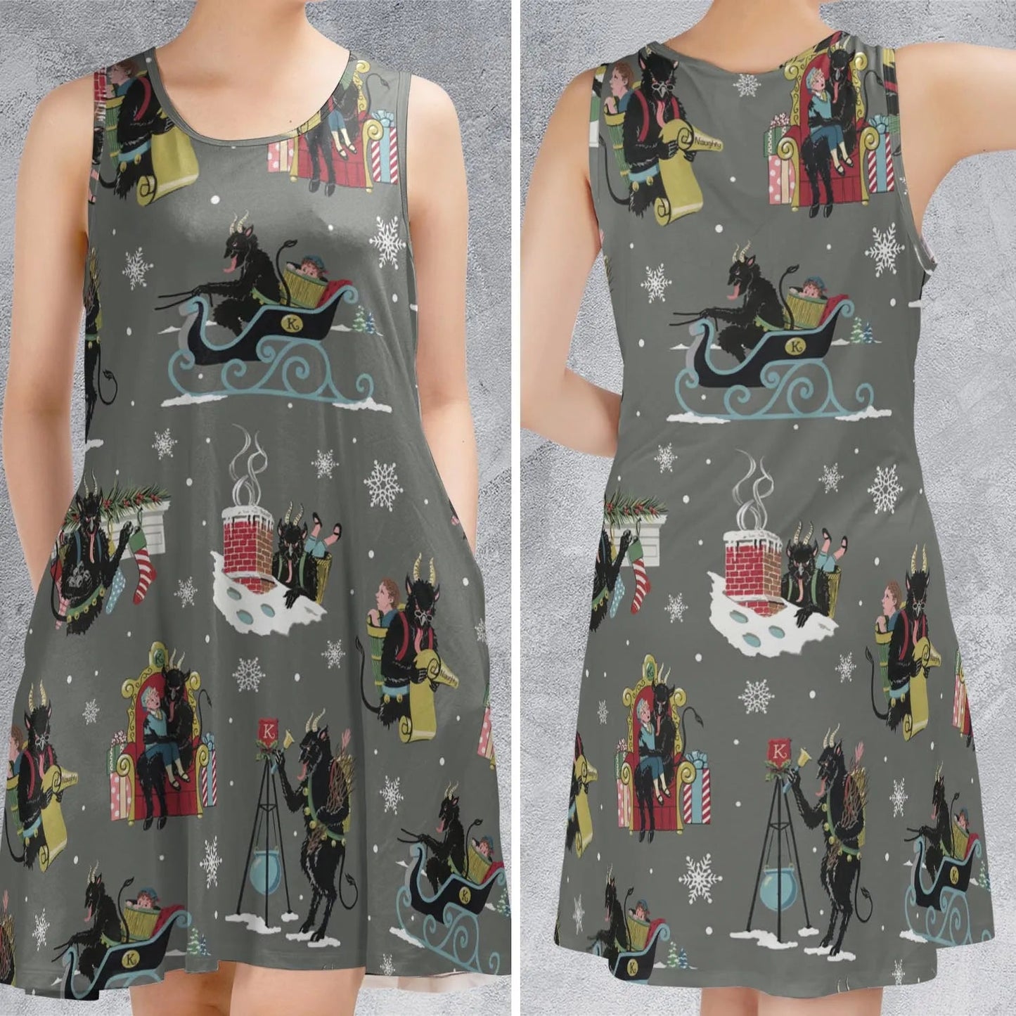 Casual Sleeveless Dress - 63J5F3JA