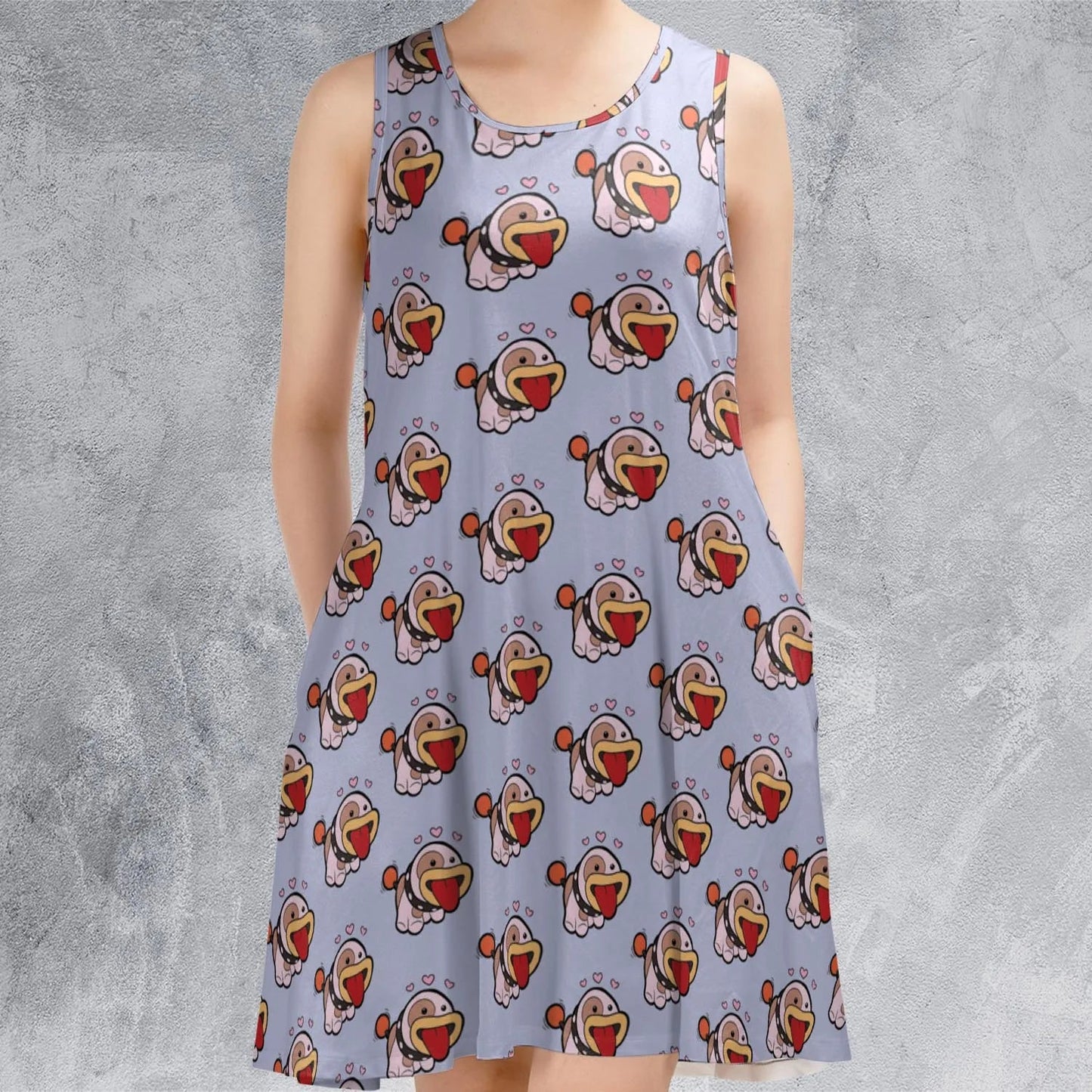 Casual Sleeveless Dress - BFVYV38Y