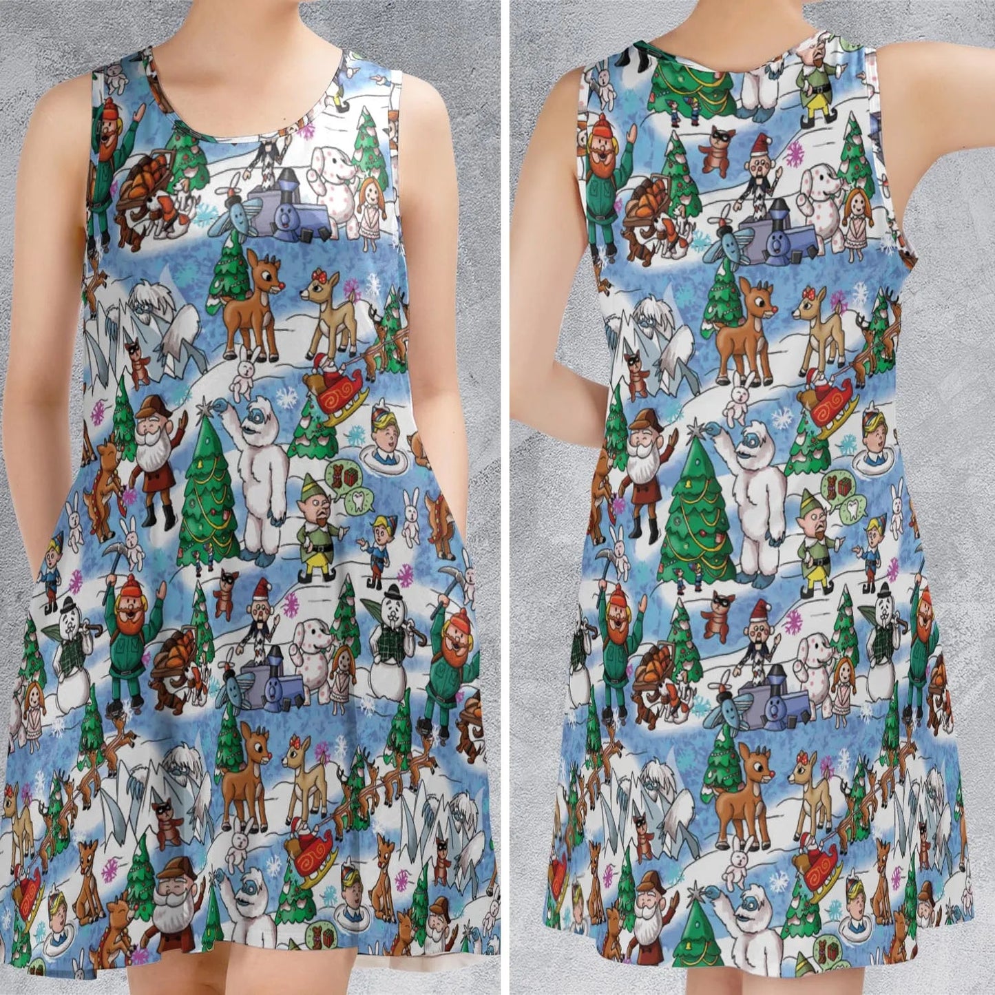 Casual Sleeveless Dress - 33RRVUAN