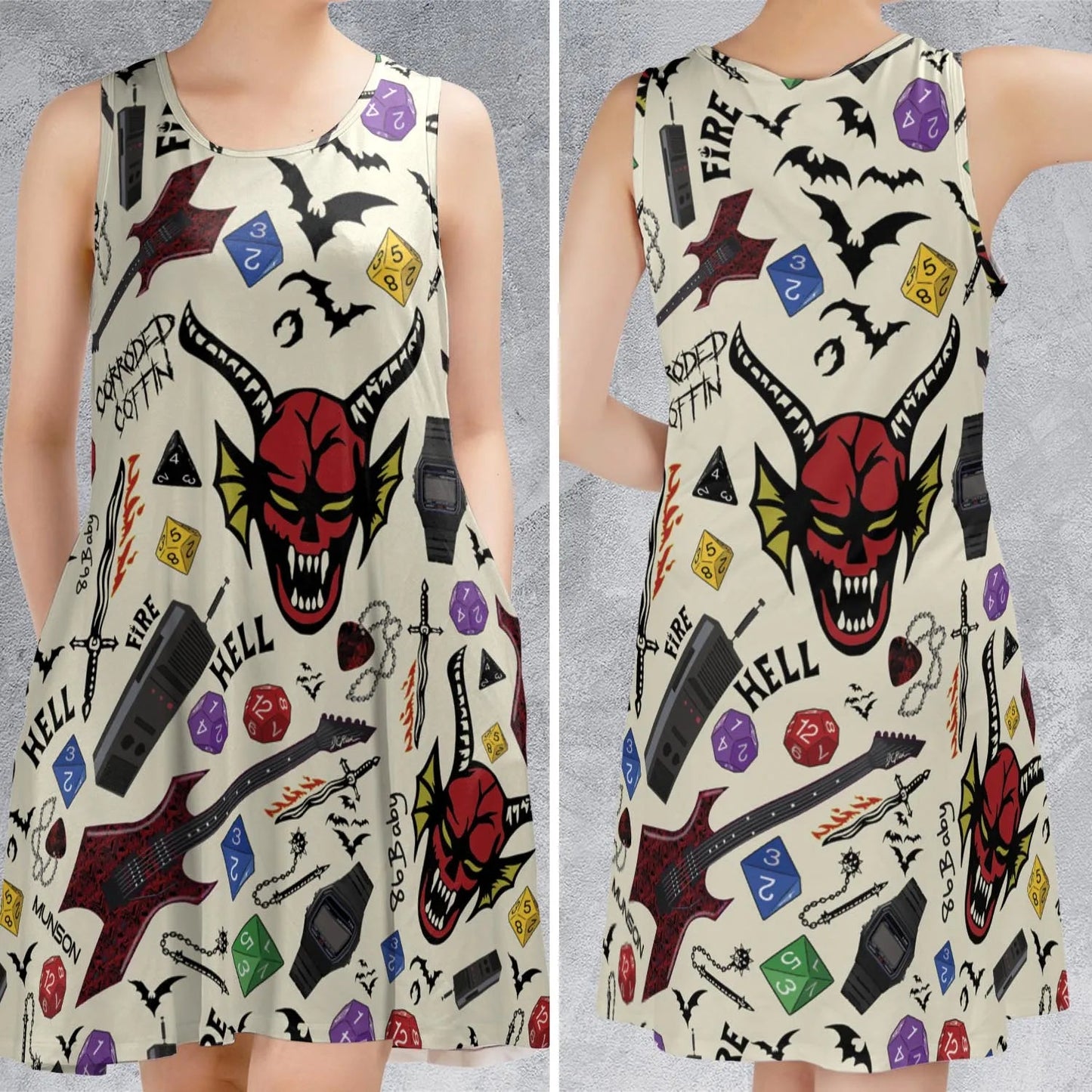 Casual Sleeveless Dress - XW81F3HY