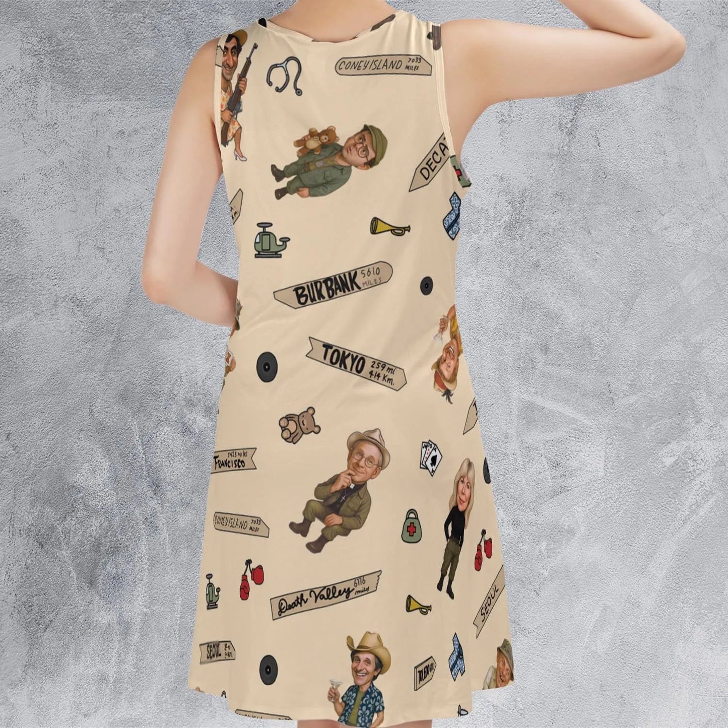 Casual Sleeveless Dress - V6PWANAA