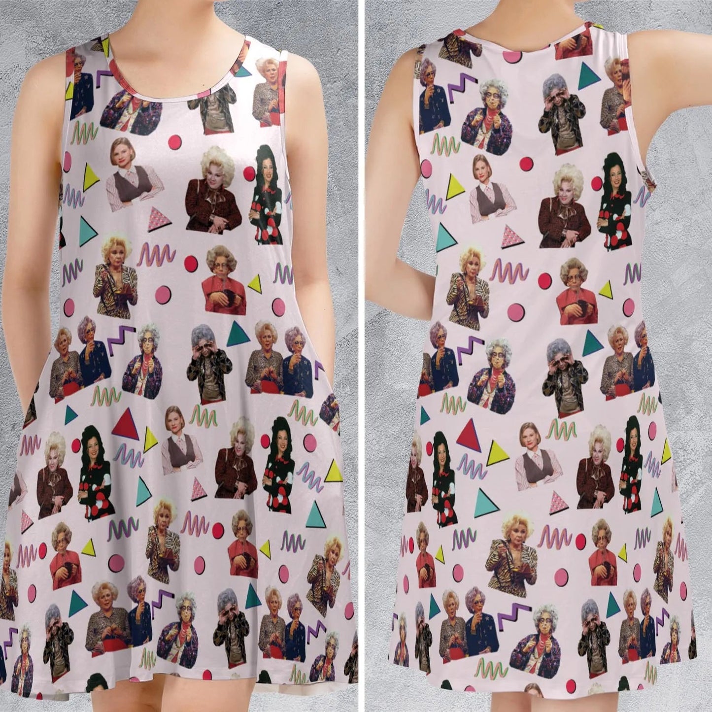 Casual Sleeveless Dress - VF7MJU5Z