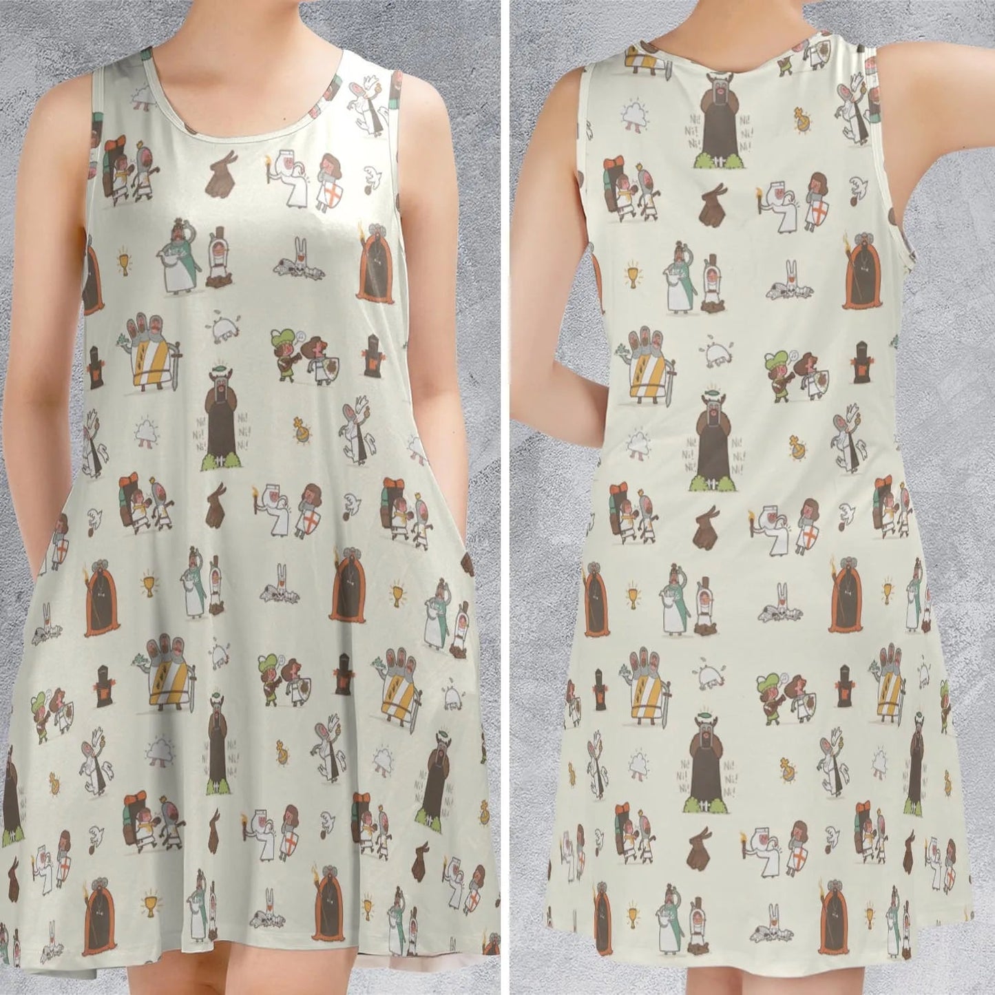 Casual Sleeveless Dress - E4KW6S1X