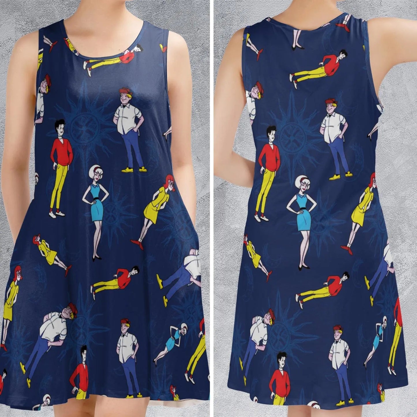 Casual Sleeveless Dress - S14WKFV4
