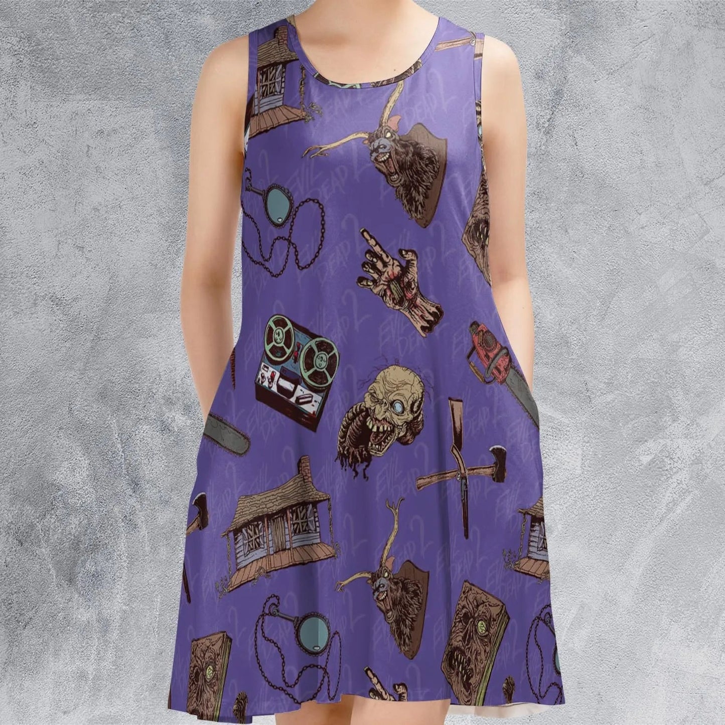 Casual Sleeveless Dress - TH1GAJNF