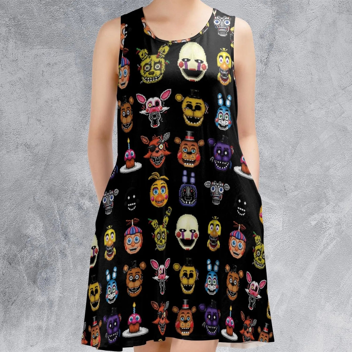Casual Sleeveless Dress - YYN89VM5