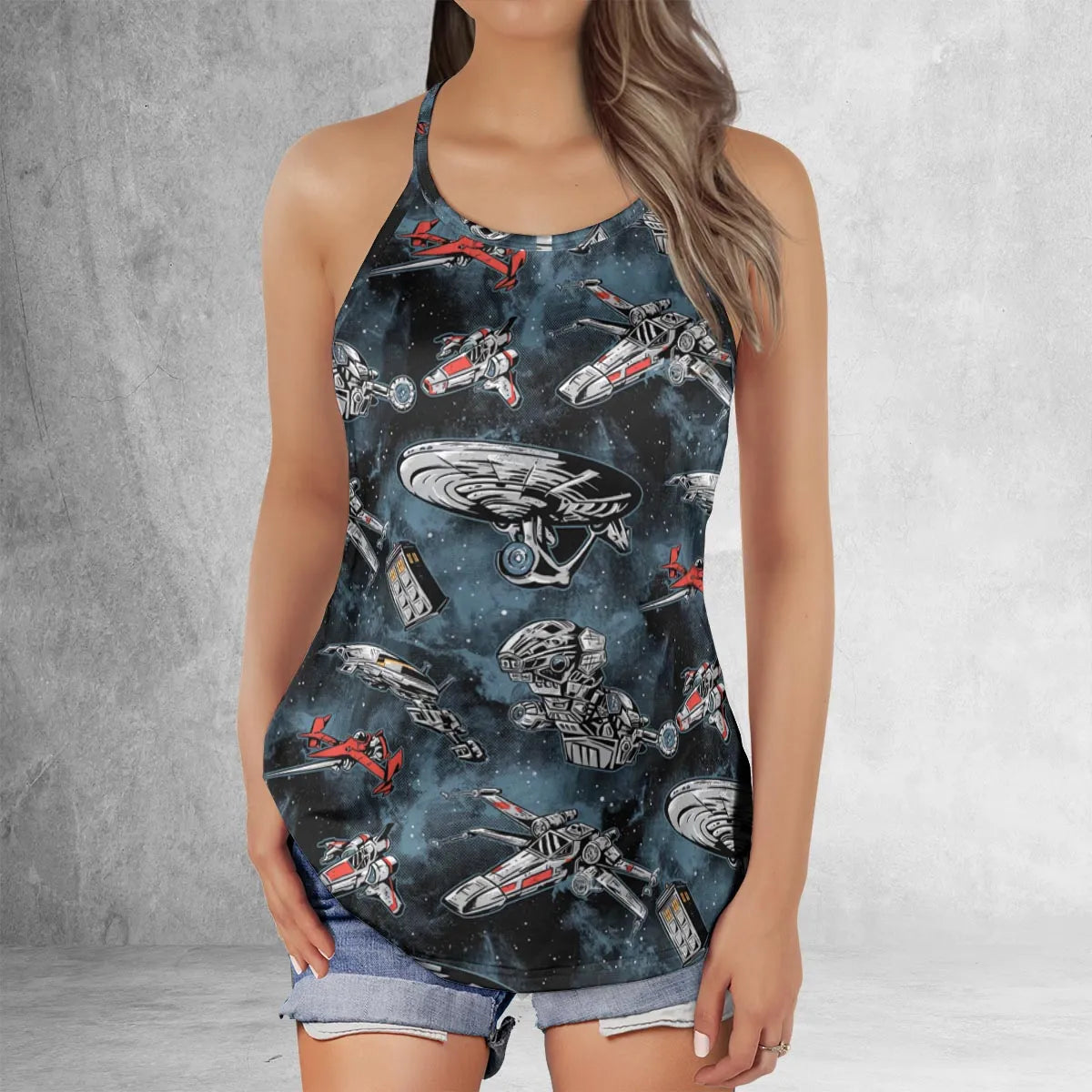 Lattice Back Tank Top - UE18LLRV