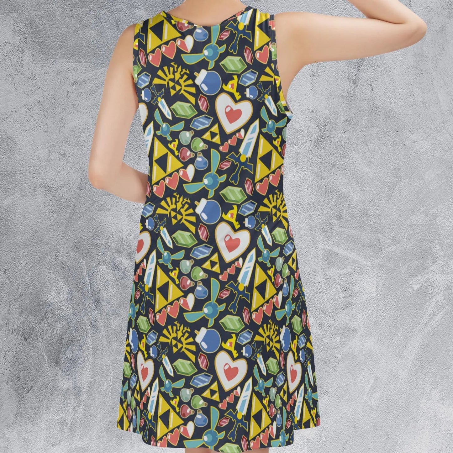 Casual Sleeveless Dress - G7DH61WM
