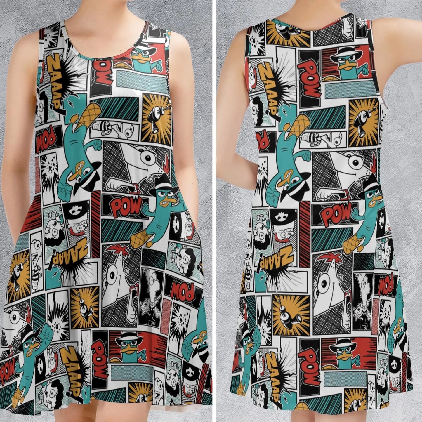 Casual Sleeveless Dress - UAG343UR