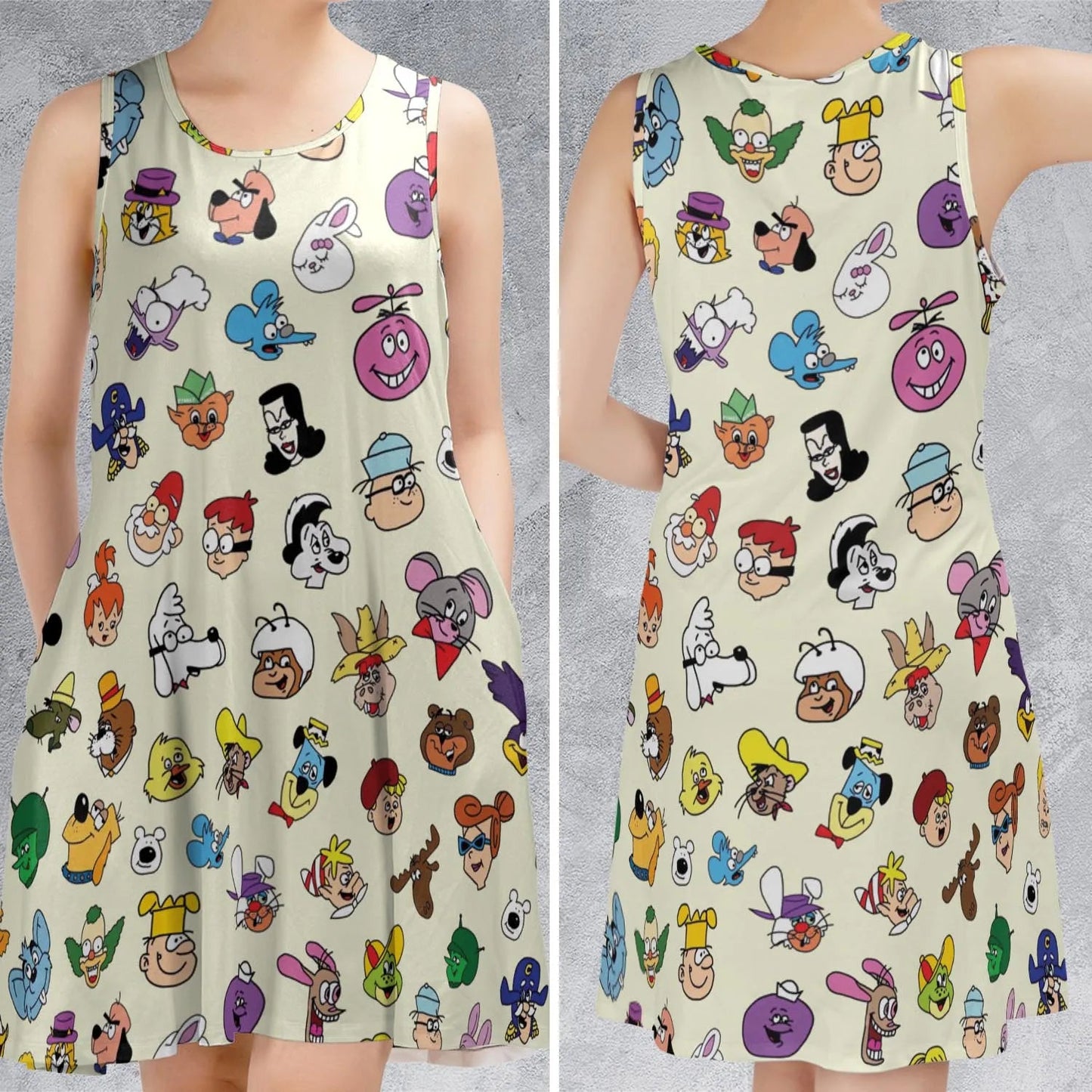 Casual Sleeveless Dress - 6SHZXLCB