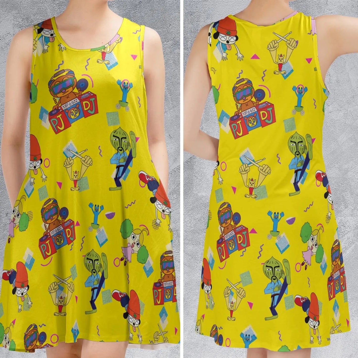 Casual Sleeveless Dress - 4AH9B5D6