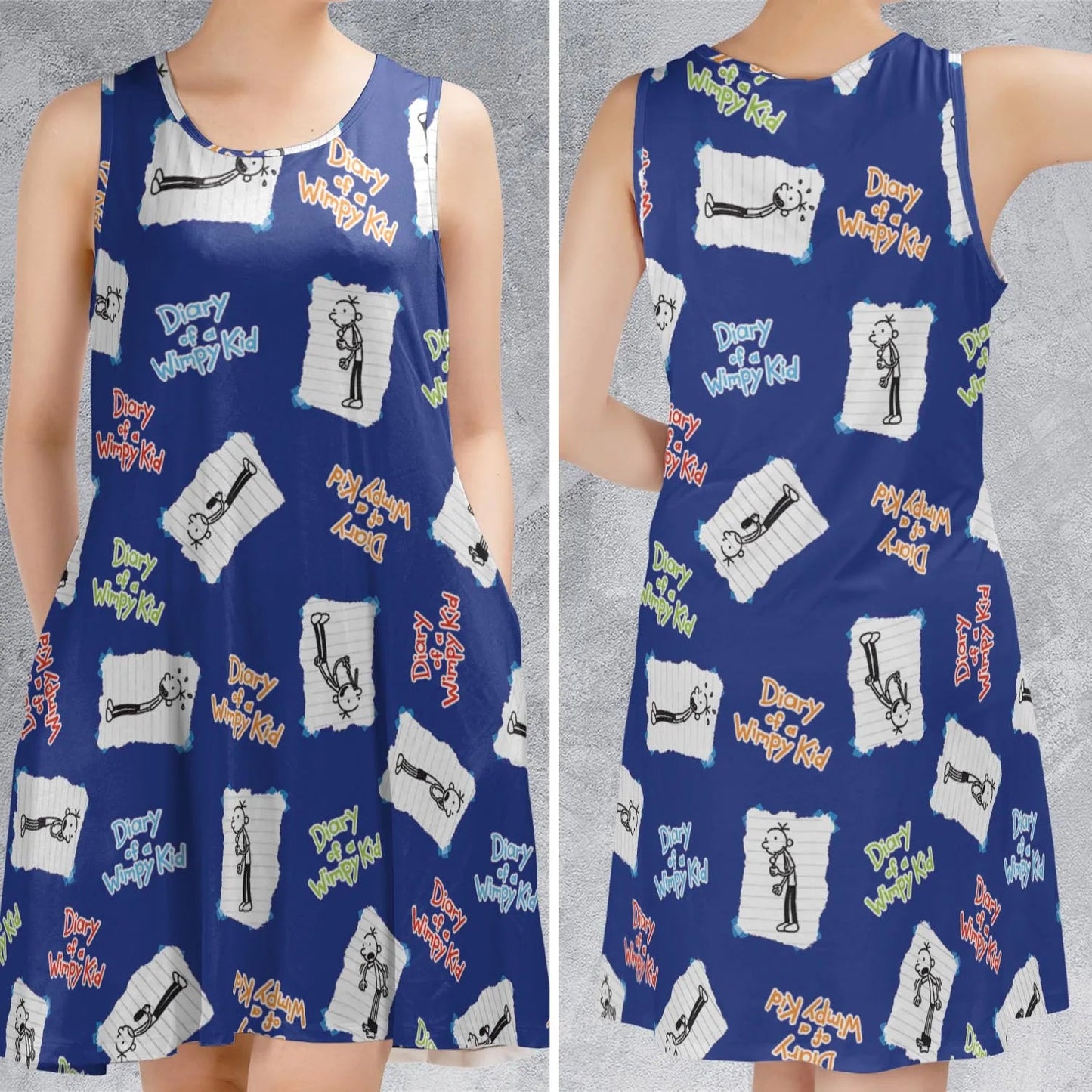 Casual Sleeveless Dress - GGRBL93F