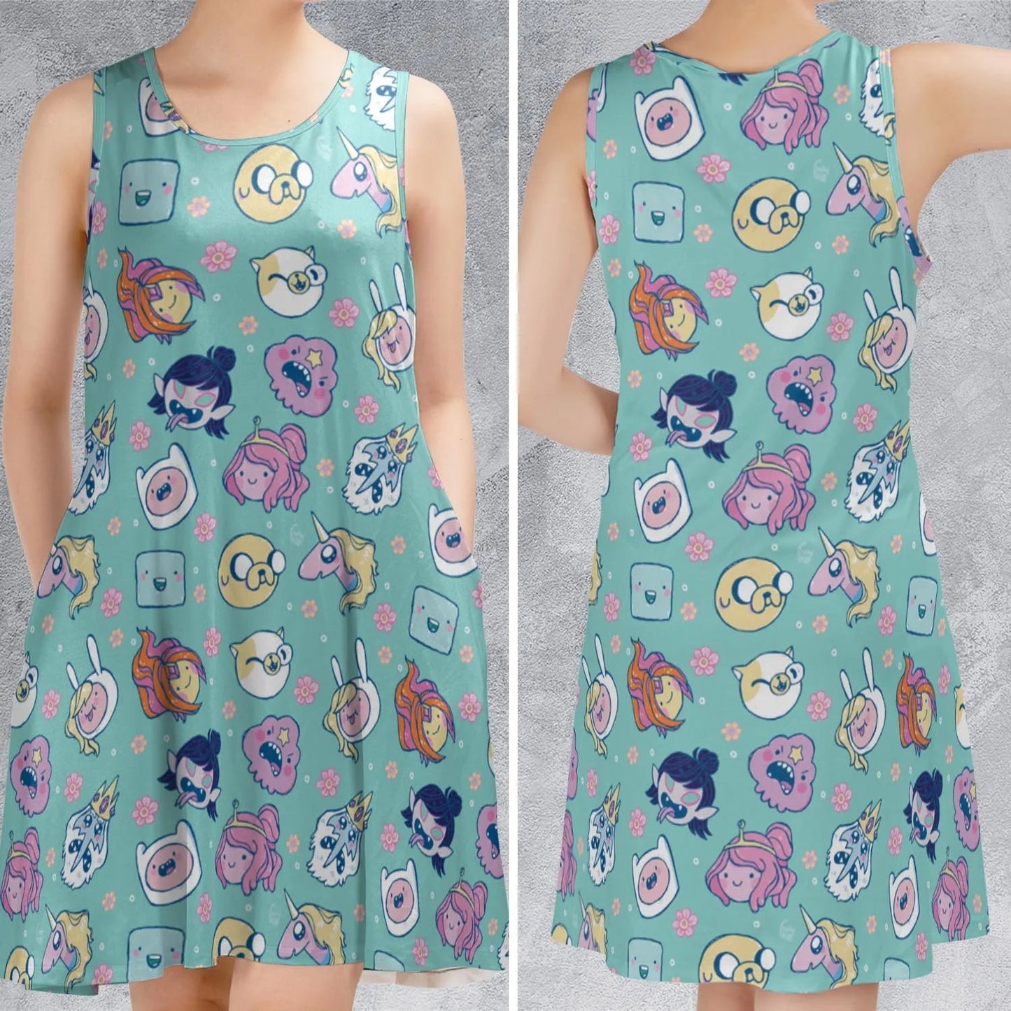 Casual Sleeveless Dress - 687UB3VX