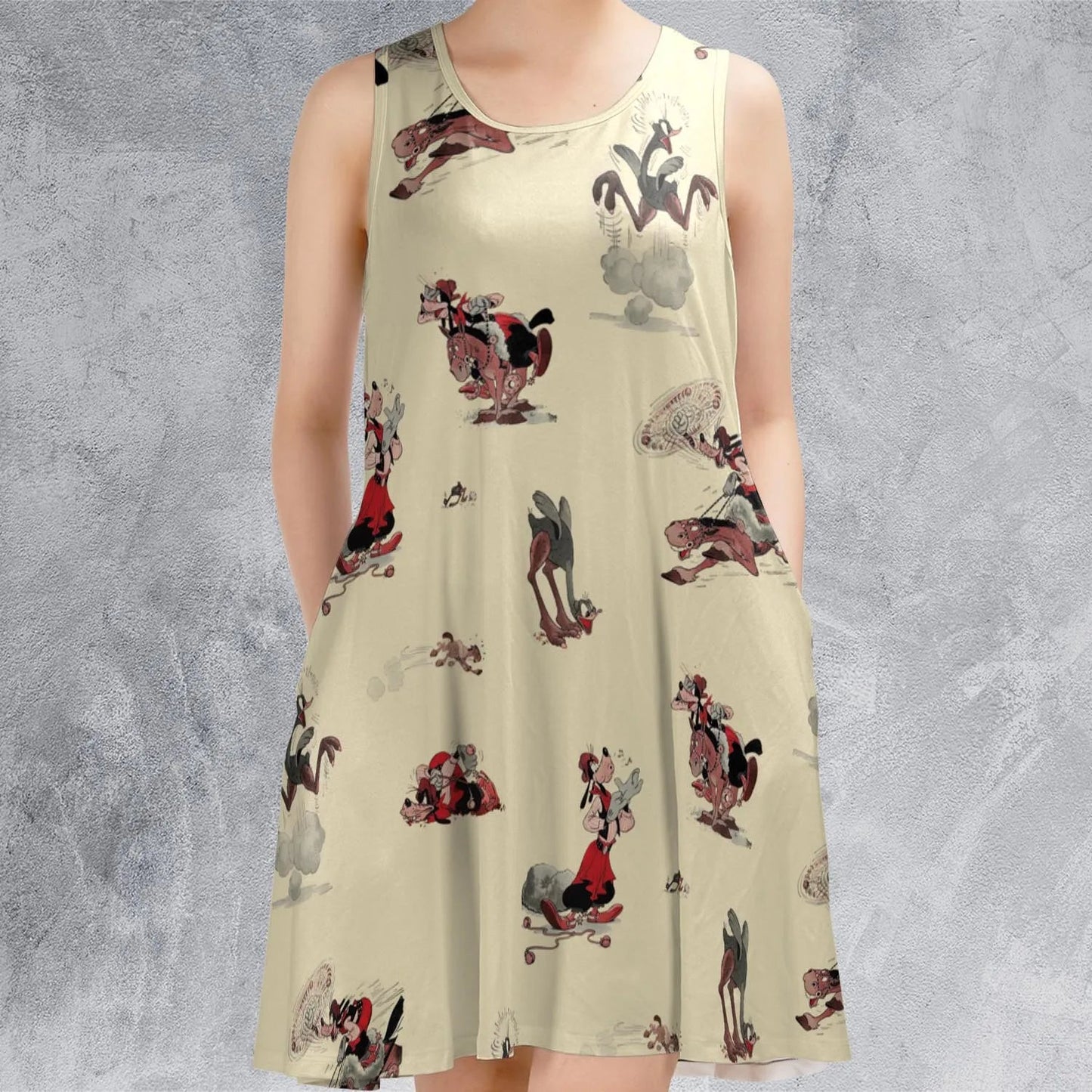 Casual Sleeveless Dress - VPUEUYK8