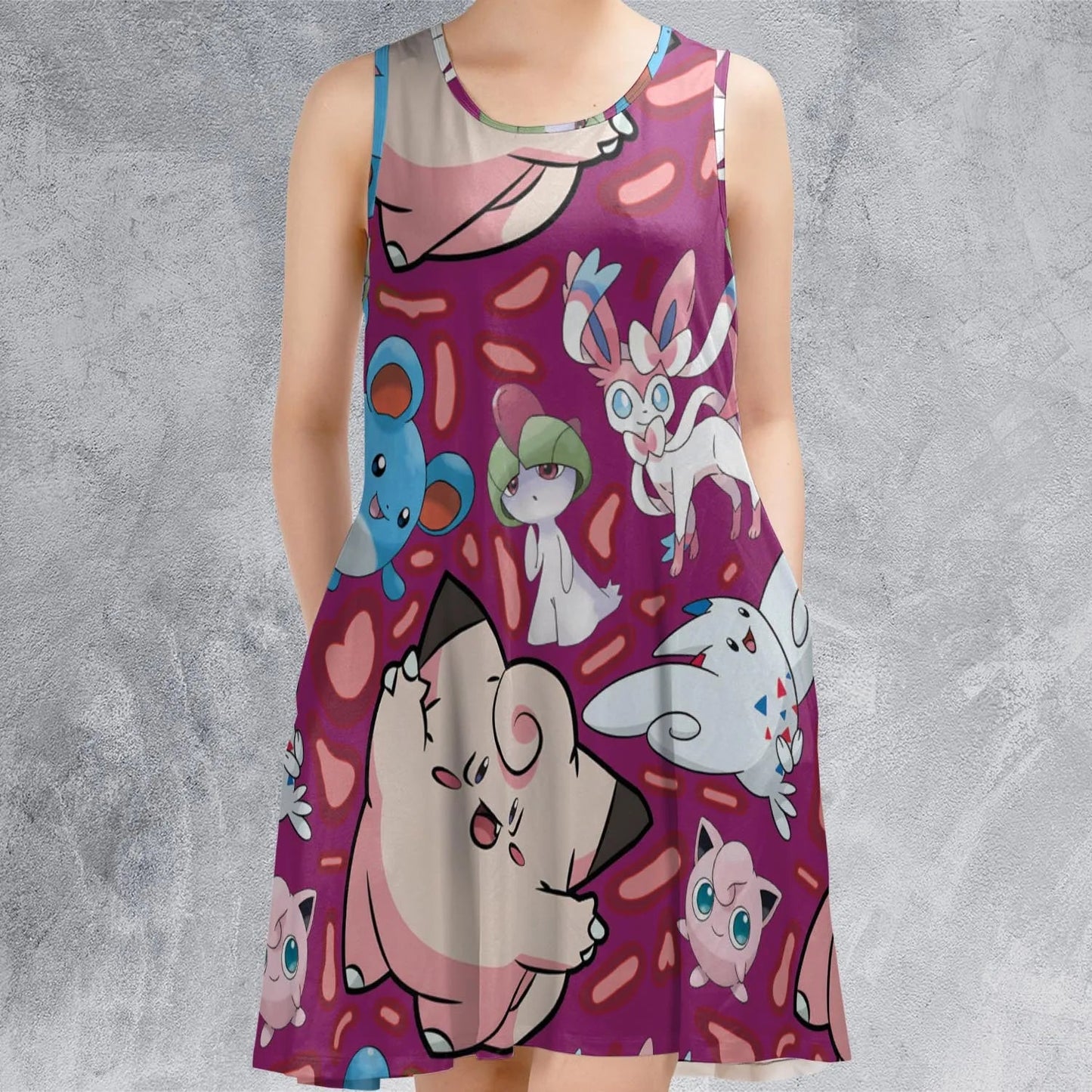 Casual Sleeveless Dress - AG7JKEGW
