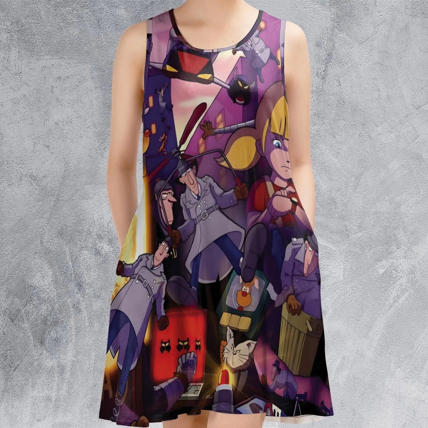 Casual Sleeveless Dress - YNGNTB32