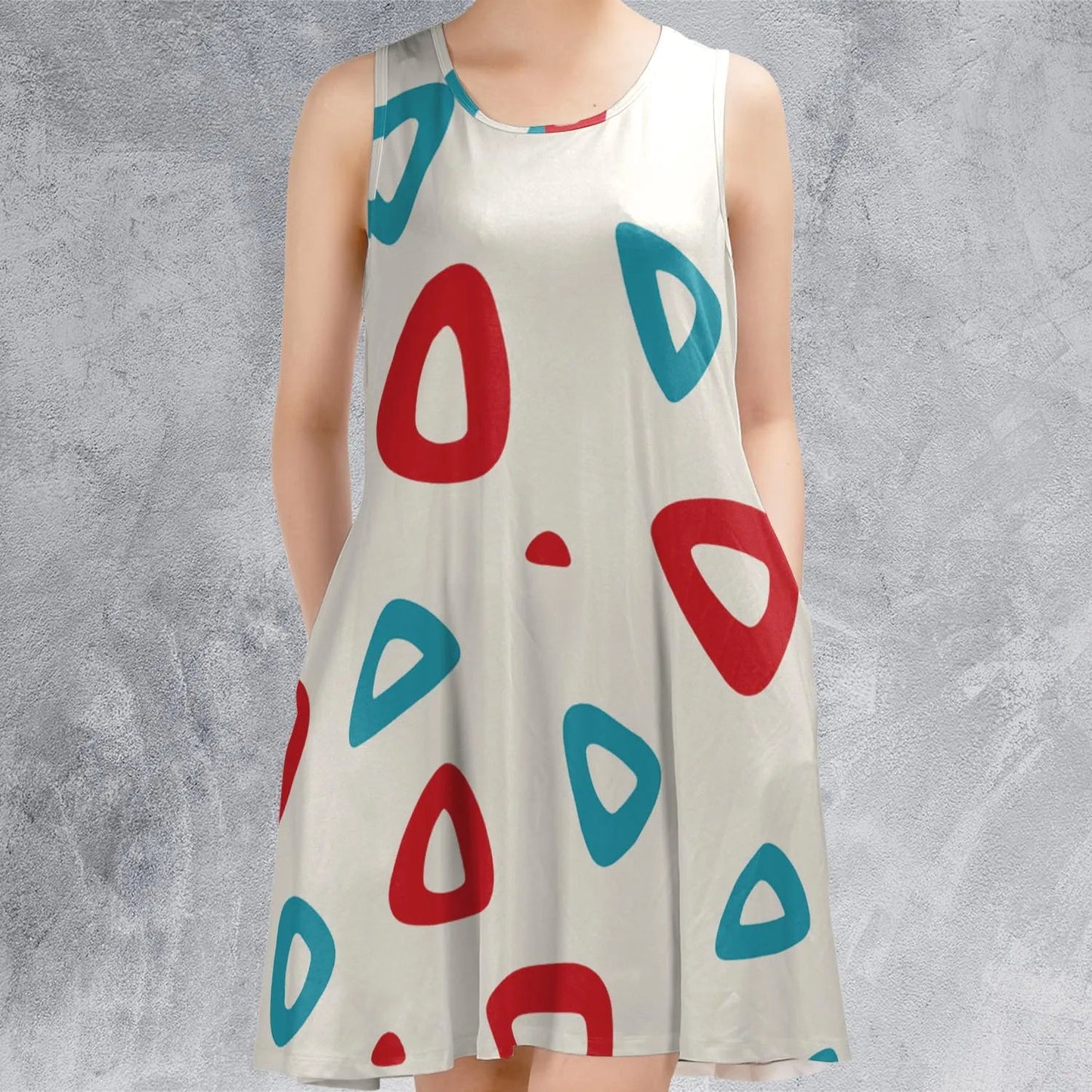 Casual Sleeveless Dress - 2P1QJ4S8