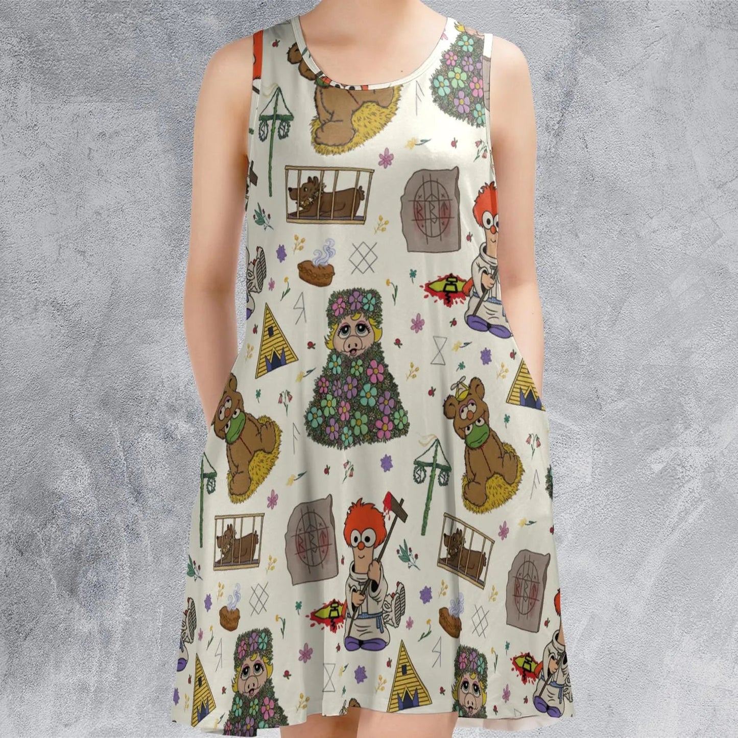 Casual Sleeveless Dress - ADP4H1JH