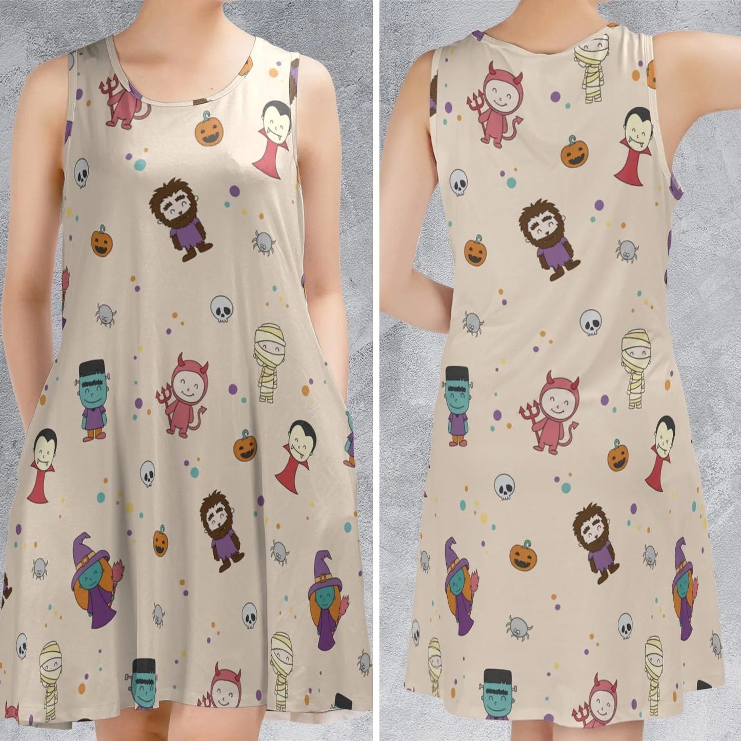 Casual Sleeveless Dress - LRY7VCW6