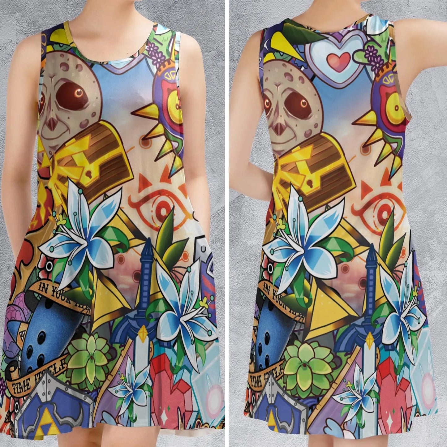 Casual Sleeveless Dress - EK92D8GJ