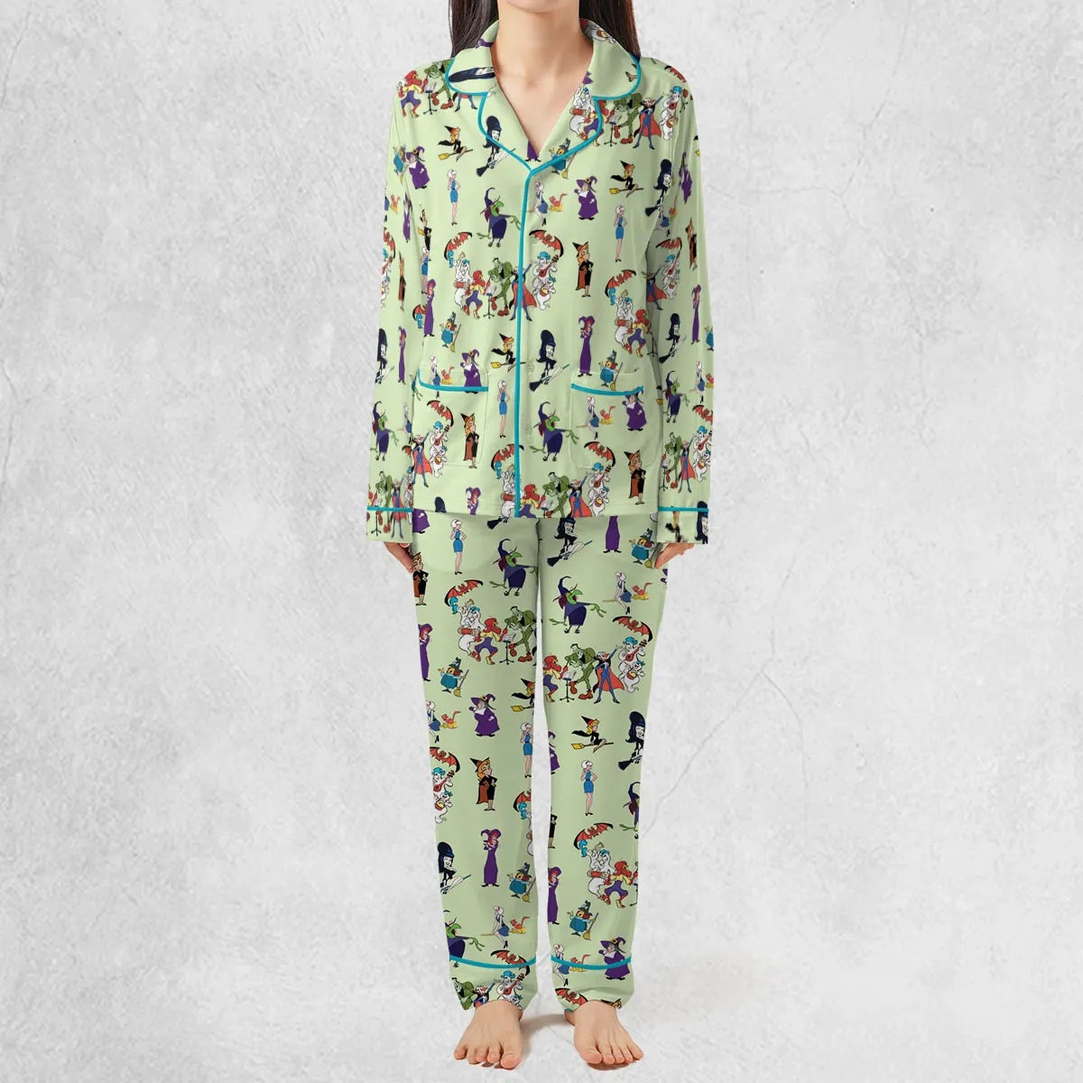 Stretch Long-Sleeve Pajamas Set - ZG9AY63R