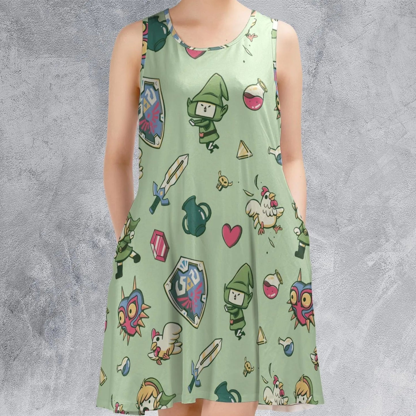 Casual Sleeveless Dress - FATNXJ26