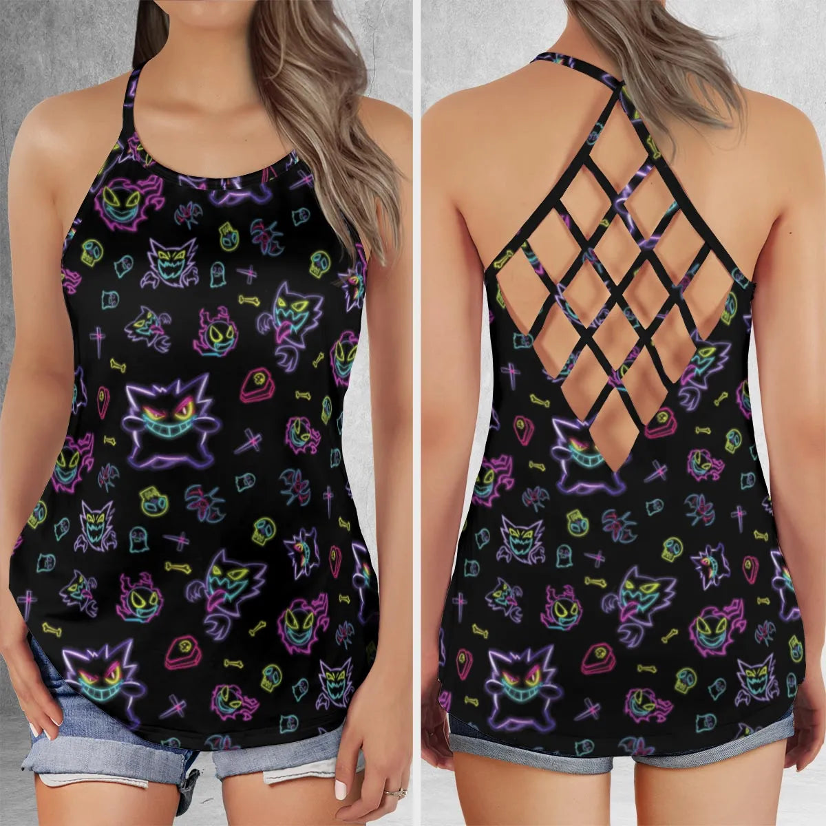 Lattice Back Tank Top - 3NYTFU5E