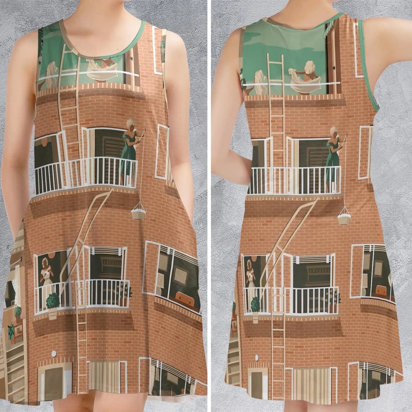 Casual Sleeveless Dress - ZKWZGXFT