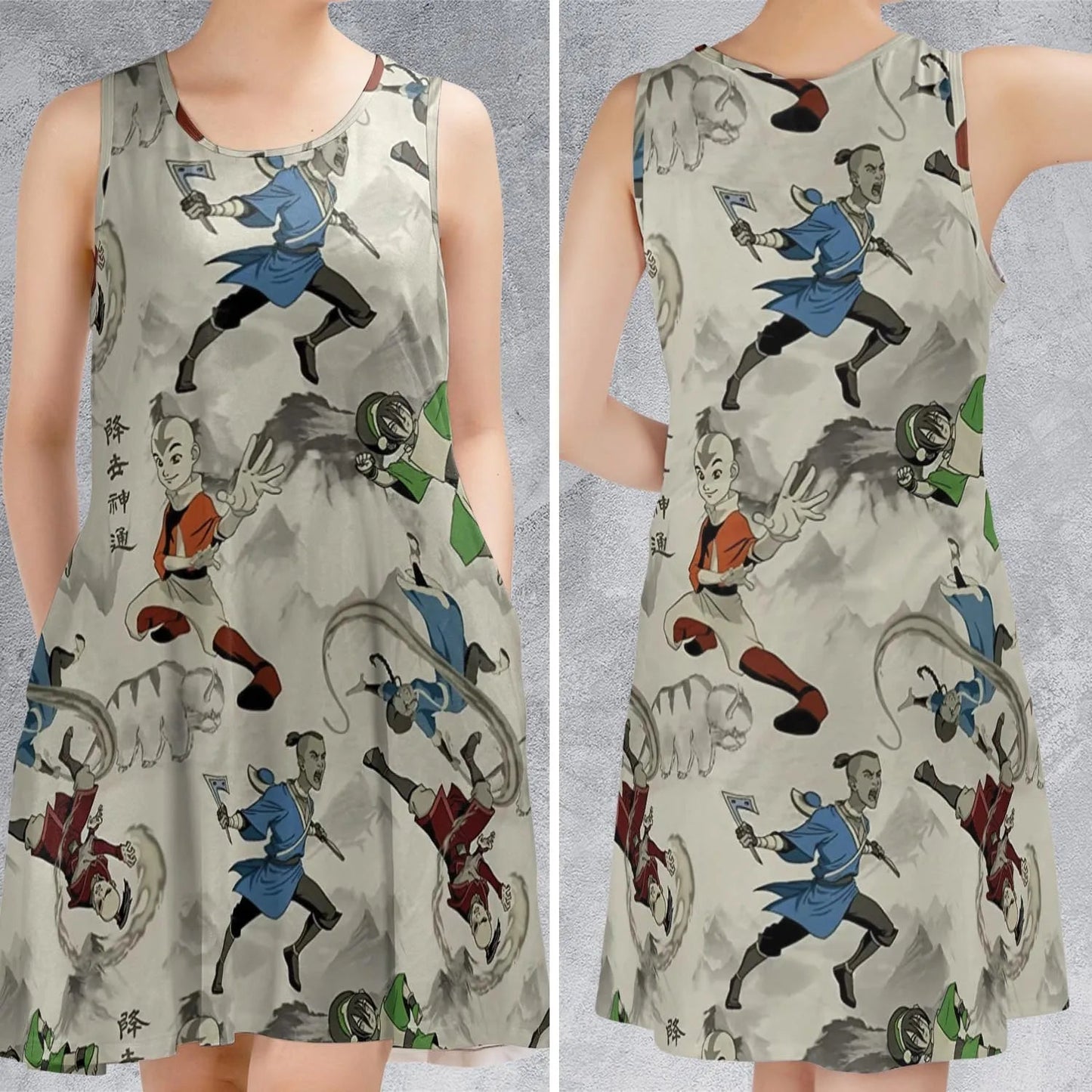 Casual Sleeveless Dress - T6BBUYVD