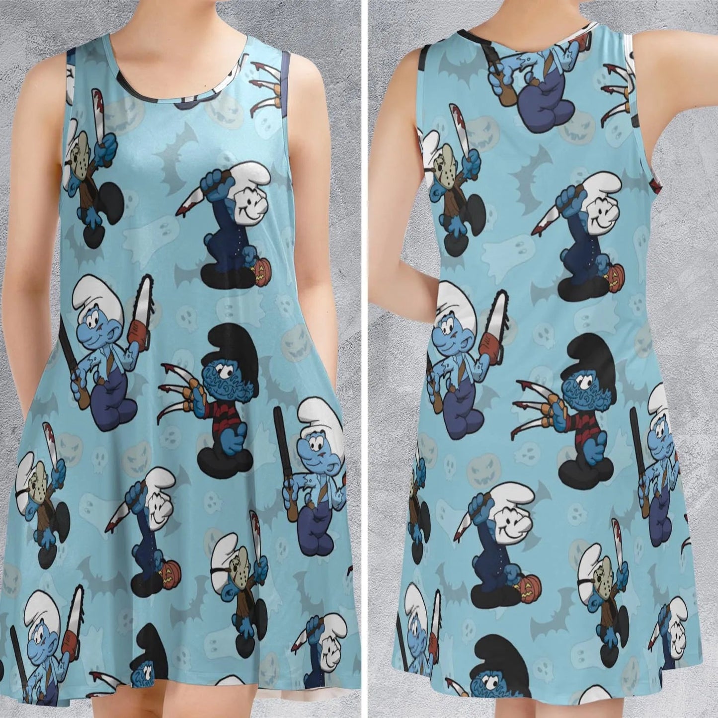 Casual Sleeveless Dress - 598Z46WS