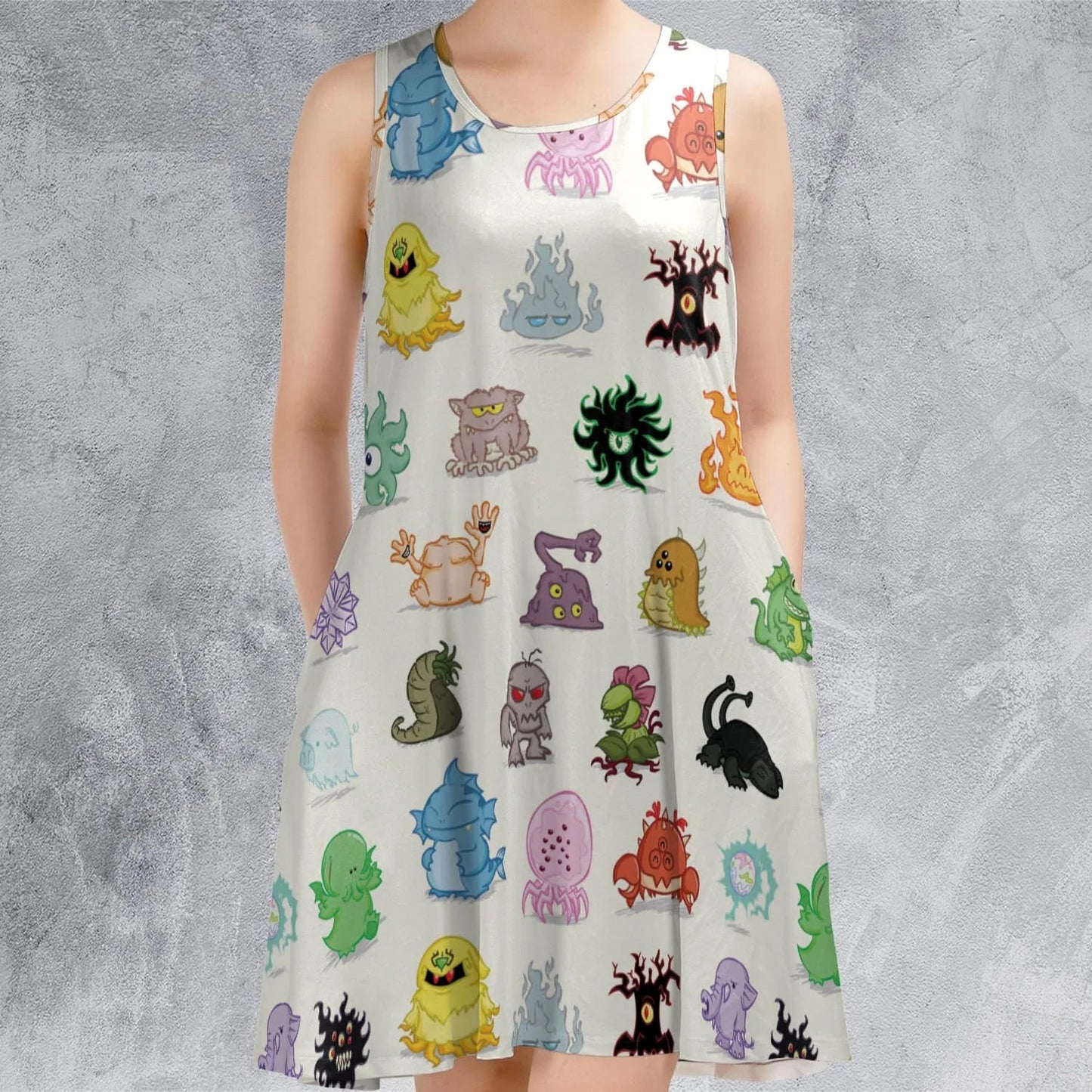 Casual Sleeveless Dress - QNU8C9HY